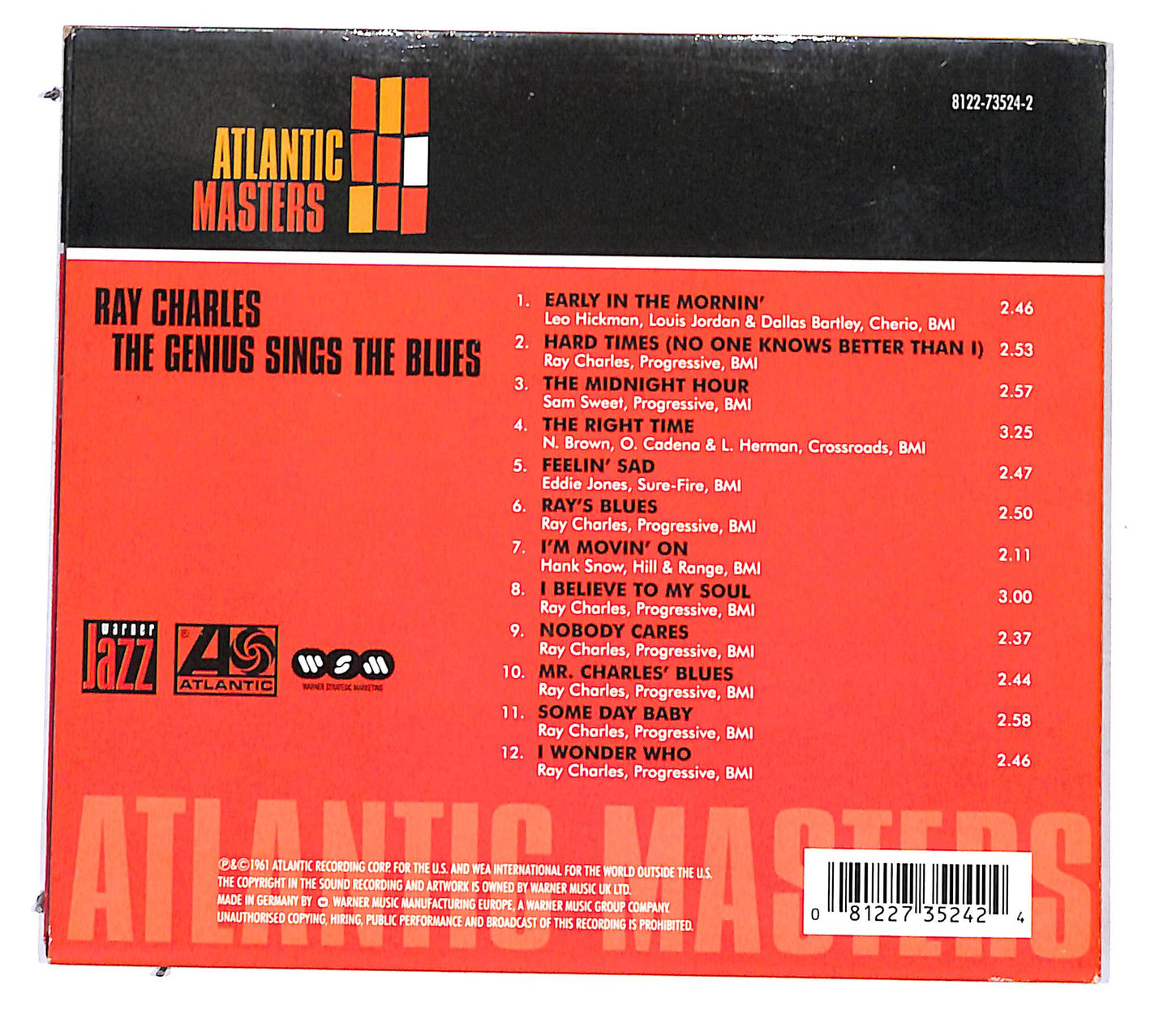 EBOND Ray Charles - The Genius Sings The Blues CD CD138406