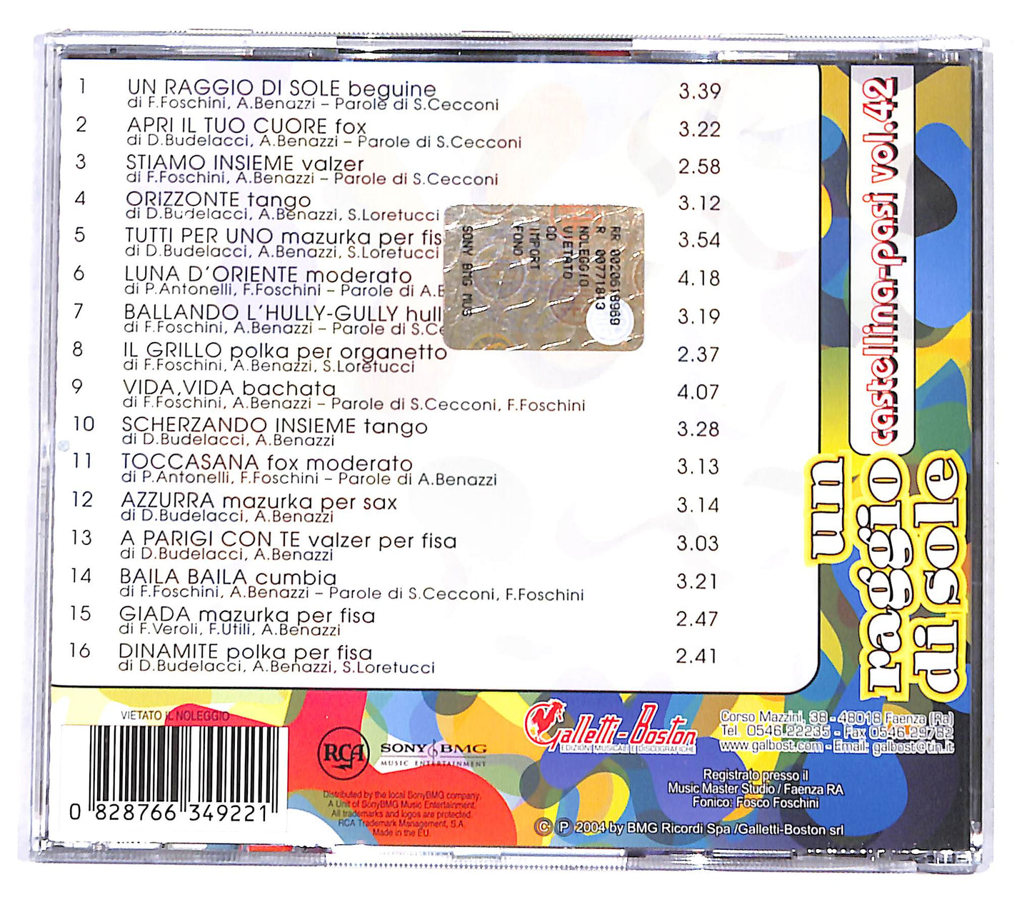 EBOND Orchestra Castellina-Pasi - Vol. 42 - Un Raggio Di Sole CD CD138419