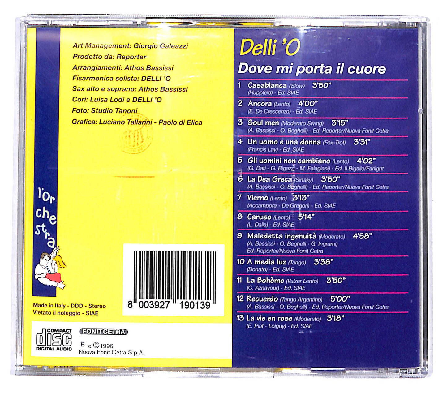 EBOND L'orchestra Delli 'O - Dove Mi Porta Il Cuore CD CD138421