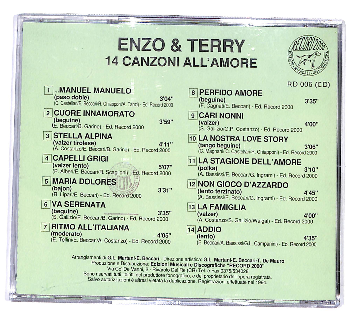 EBOND Enzo & Terry - 14 canzoni all'amore CD CD138429