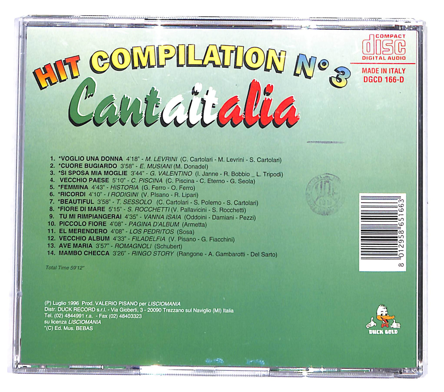 EBOND Various - Hit Compilation N° 3 - Cantaitalia CD CD138444
