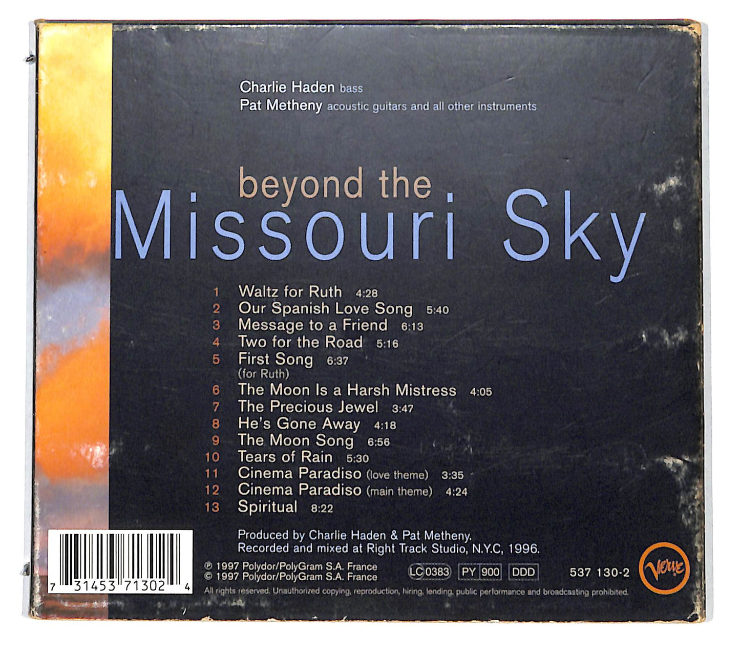 EBOND Charlie Haden & Pat Metheny - Beyond The Missouri Sky DIGIPACK CD CD138622
