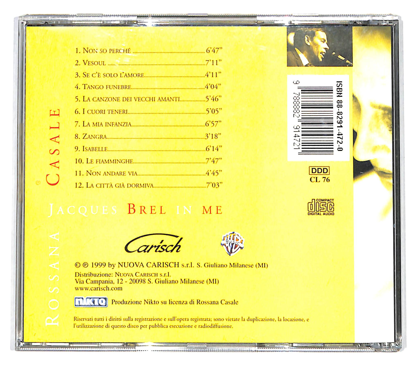 EBOND Rossana Casale - Jacques Brel In Me CD CD138630