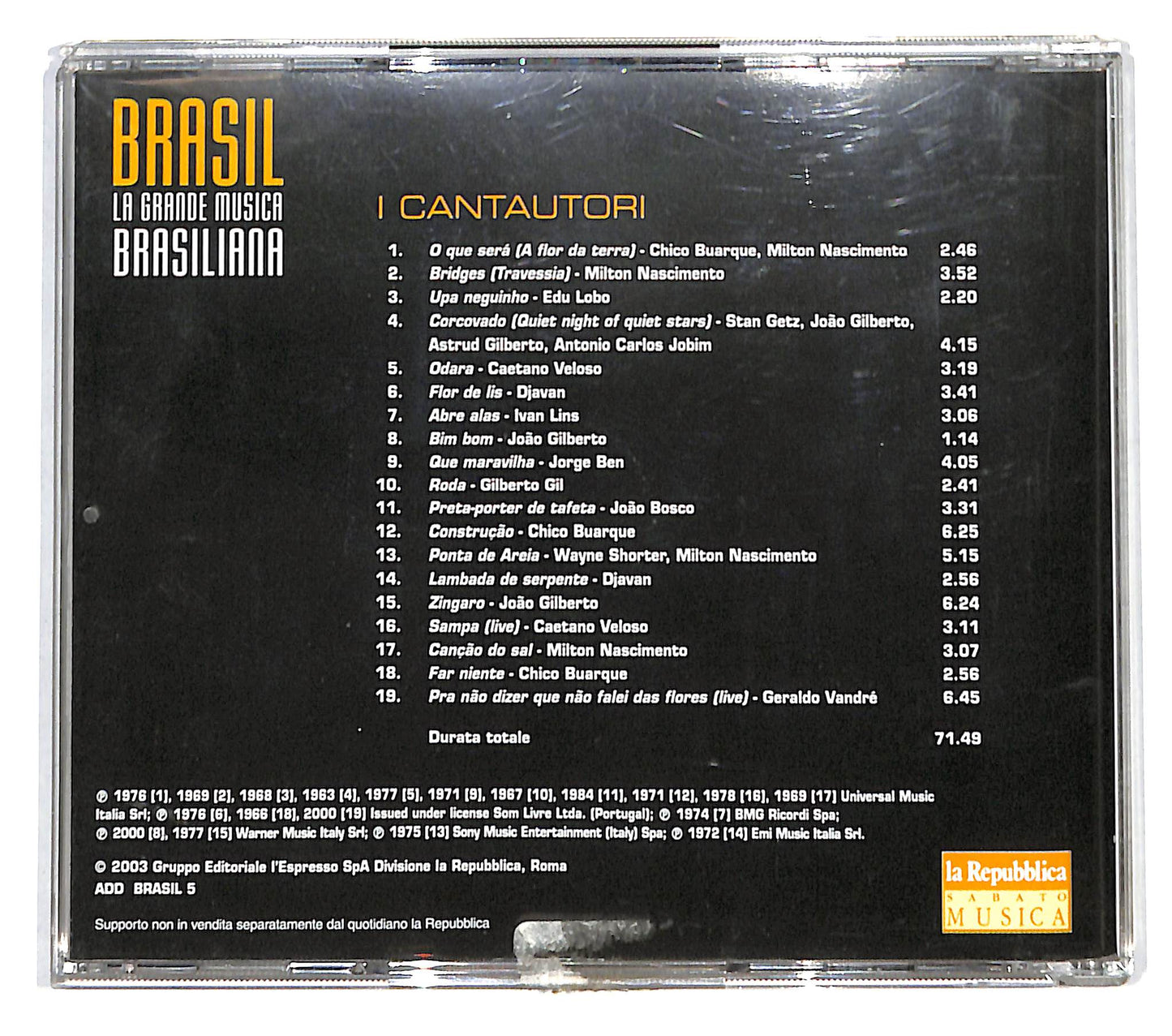 EBOND Various - Brasil - 5 I Cantautori EDITORIALE CD CD138633