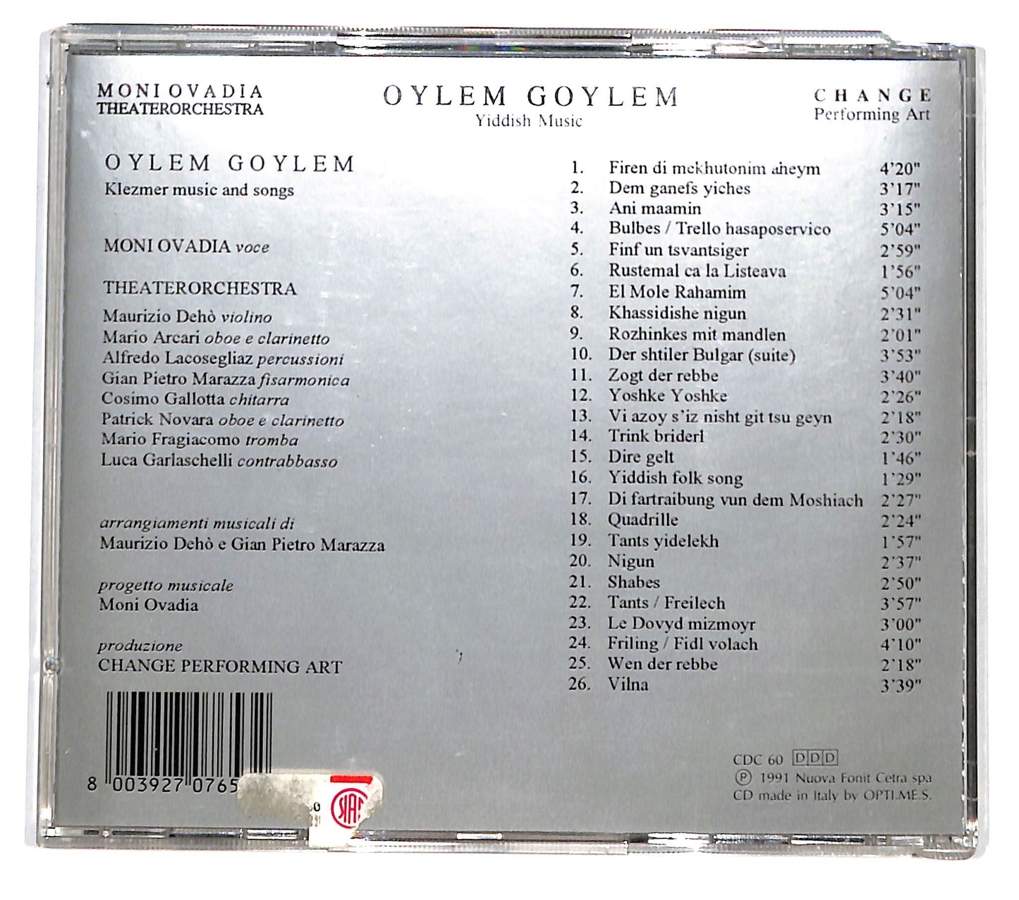 EBOND Moni Ovadia TheaterOrchestra - Oylem Goylem CD CD138635