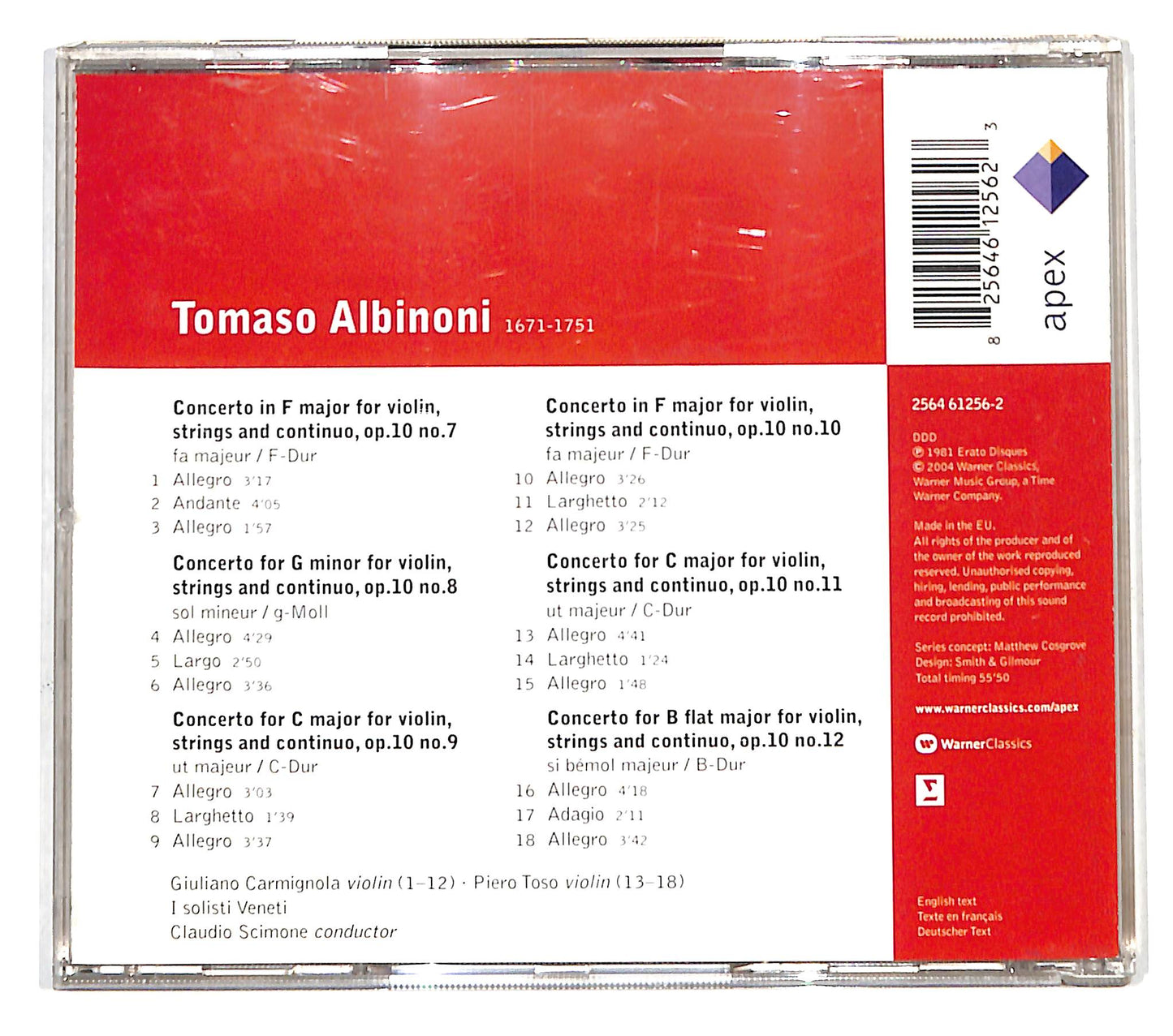EBOND Albinoni - Concertos op 10 nos 7-12 CD CD138819
