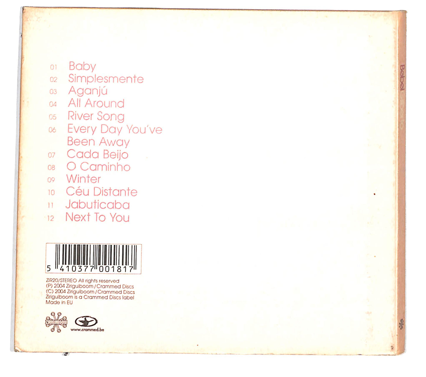 EBOND Bebel Gilberto - Bebel Gilberto DIGIPACK CD CD138822