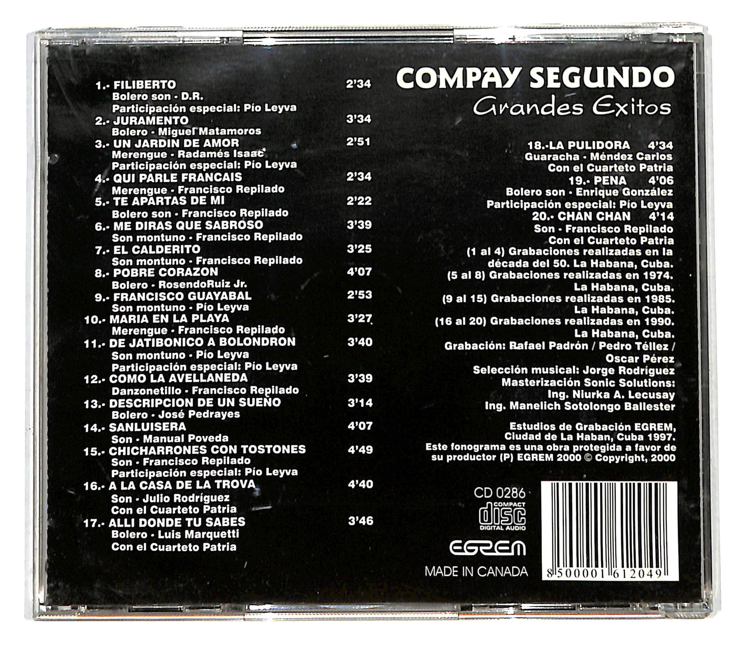 EBOND Compay Segundo - Grandes Exitos CD CD138852
