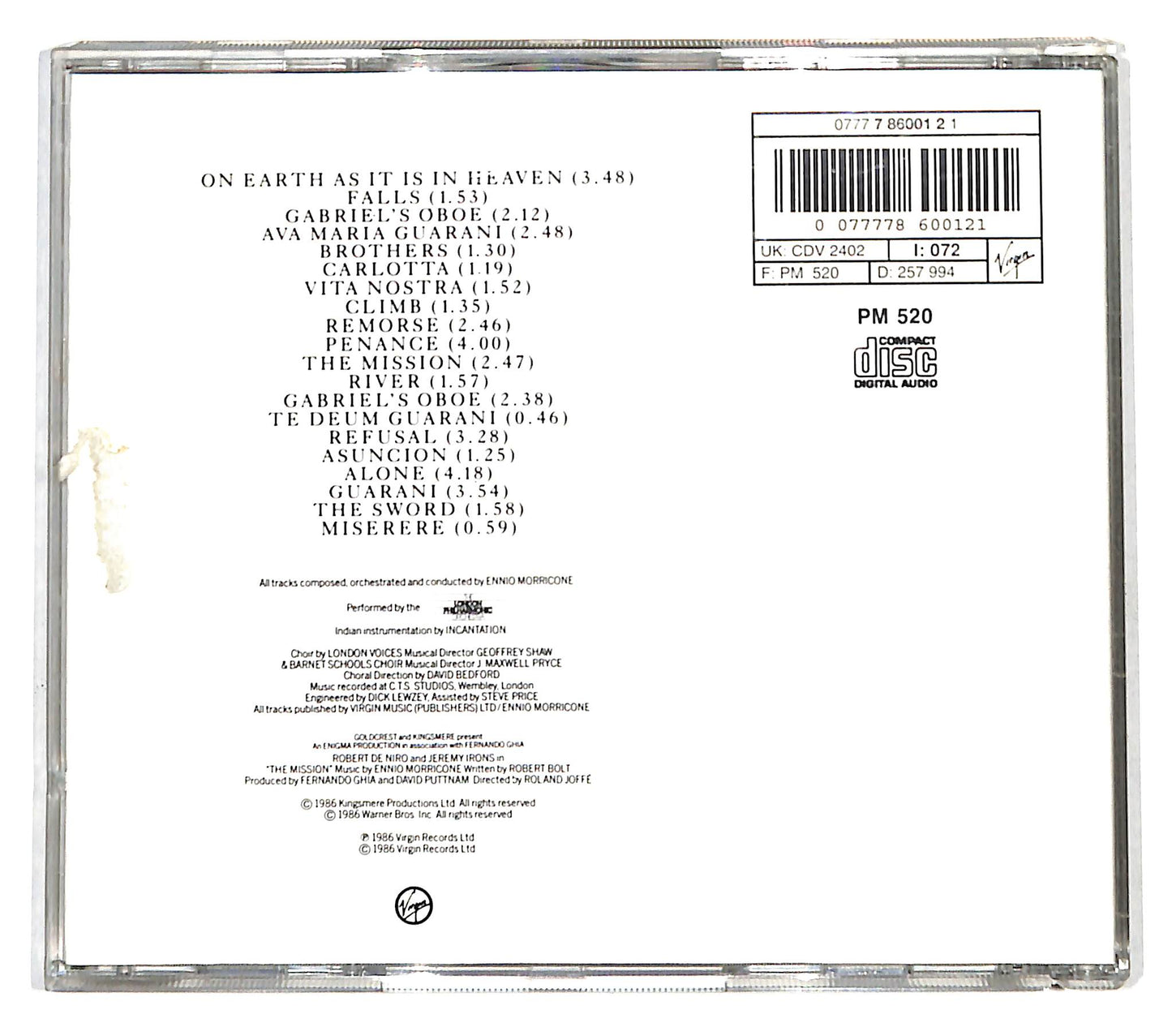 EBOND Ennio Morricone - The Mission (Soundtrack From The Film) CD CD138907