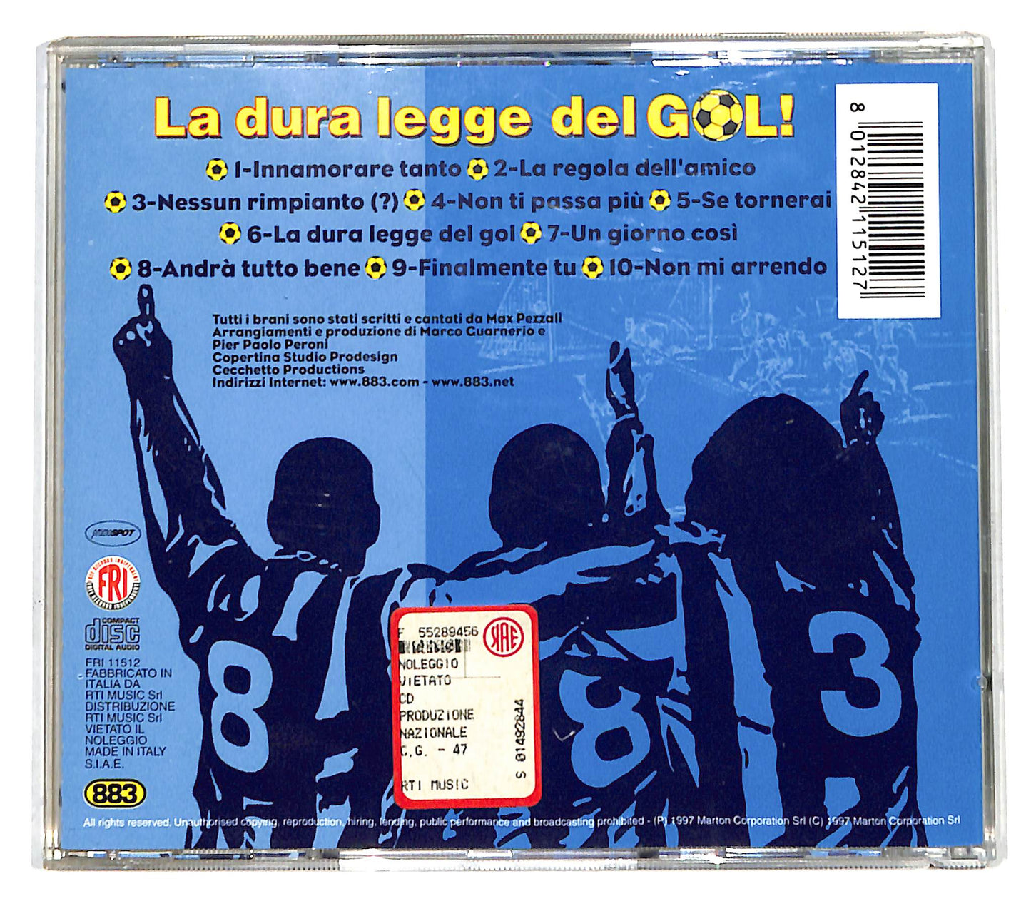 EBOND 883 - La Dura Legge Del GOL CD CD138937