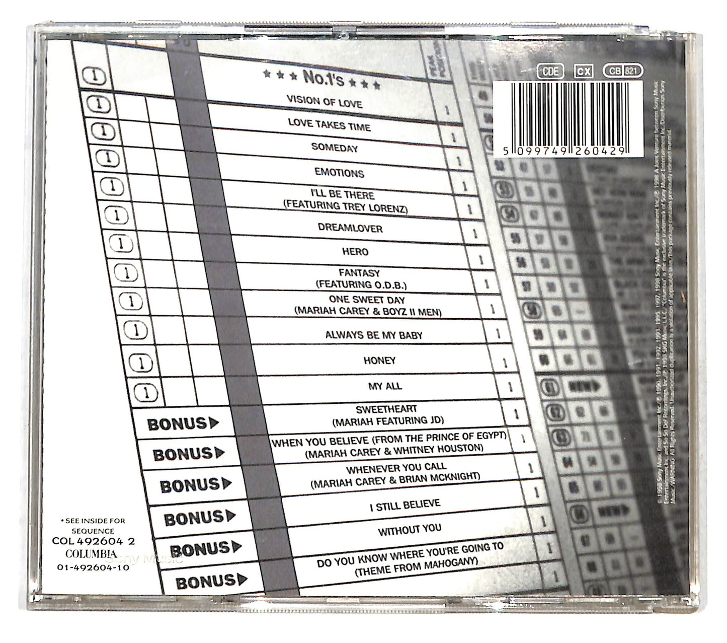 EBOND Mariah - #1's CD CD138941