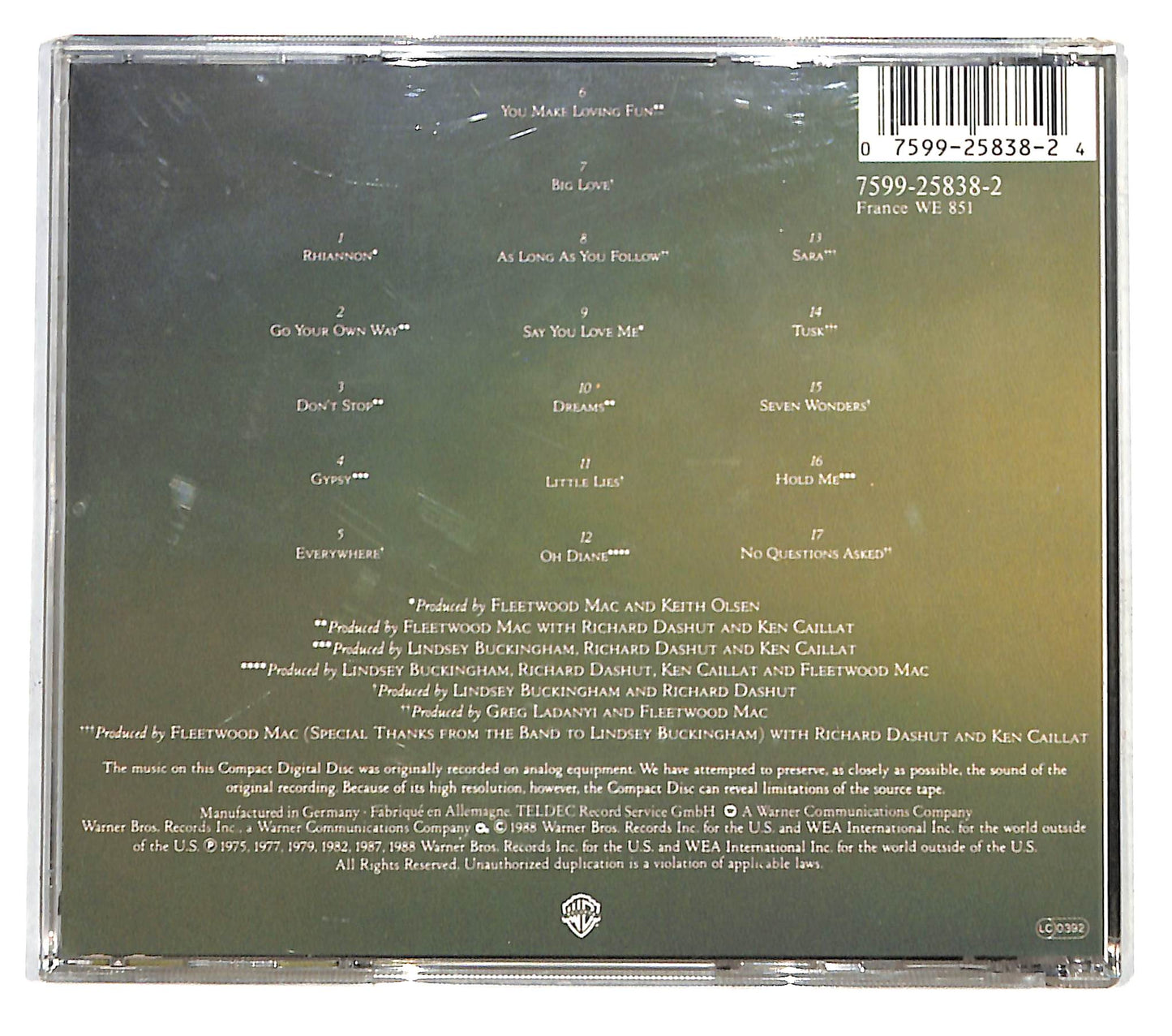 EBOND Fleetwood Mac - Greatest Hits CD CD138953
