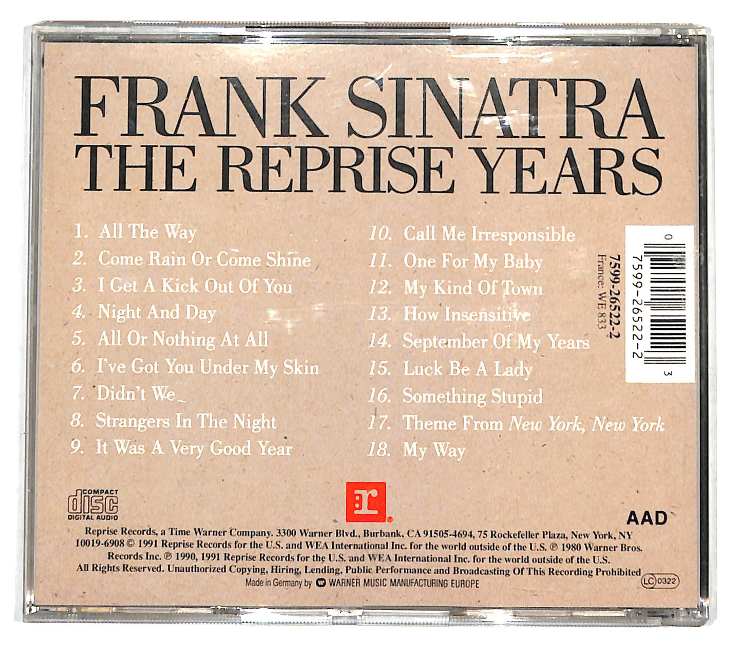 EBOND Frank Sinatra - The Reprise Years CD CD139008