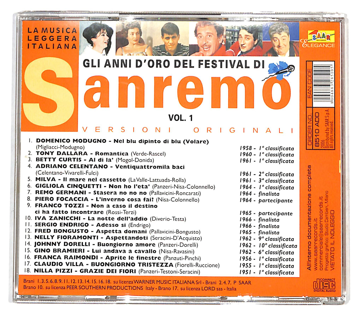 EBOND Various - Gli Anni D'Oro Del Festival Di Sanremo Vol. 1 CD CD139016