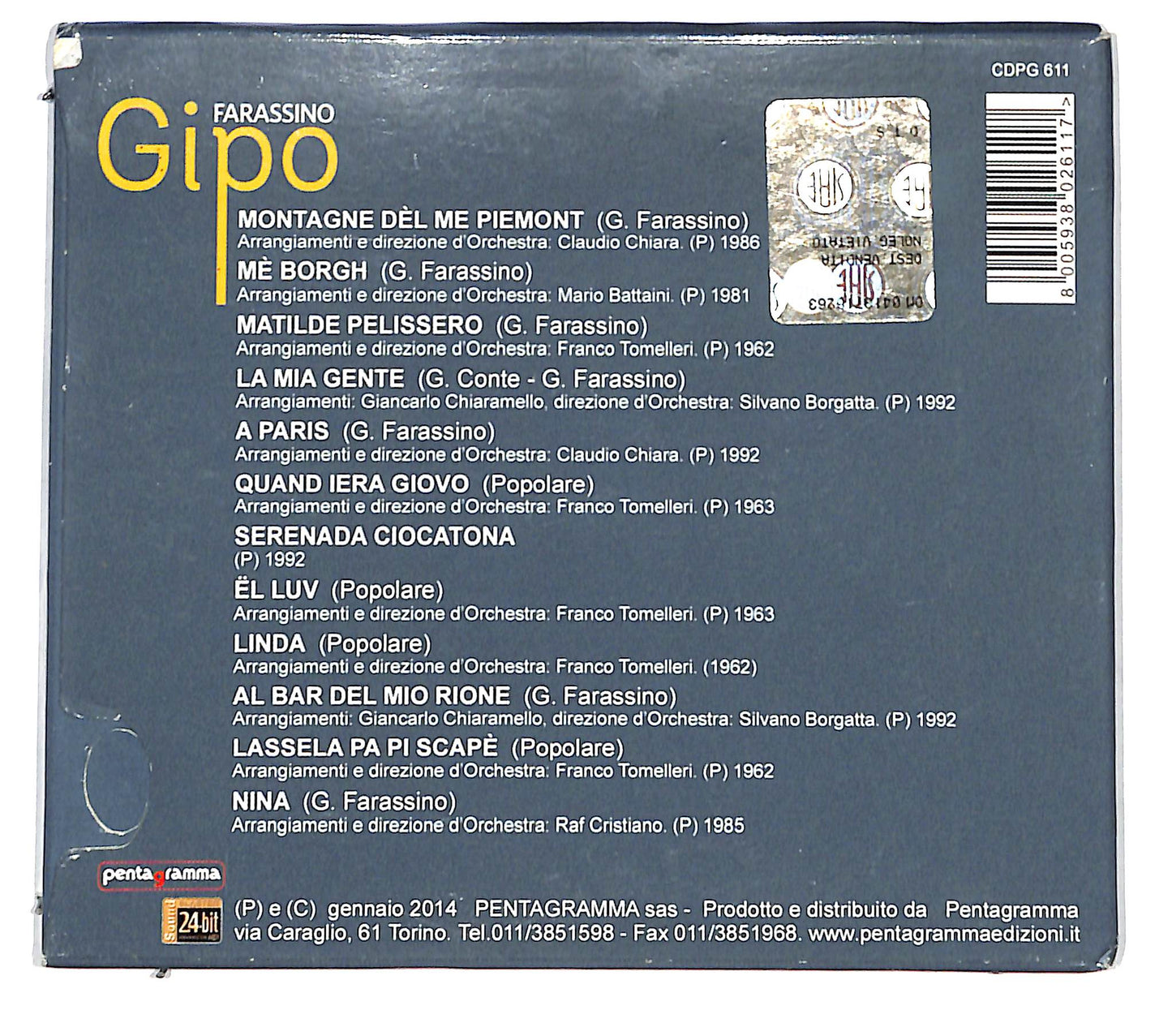 EBOND Gipo Farassino - Le Piu Belle Canzoni DIGIPACK CD CD139026