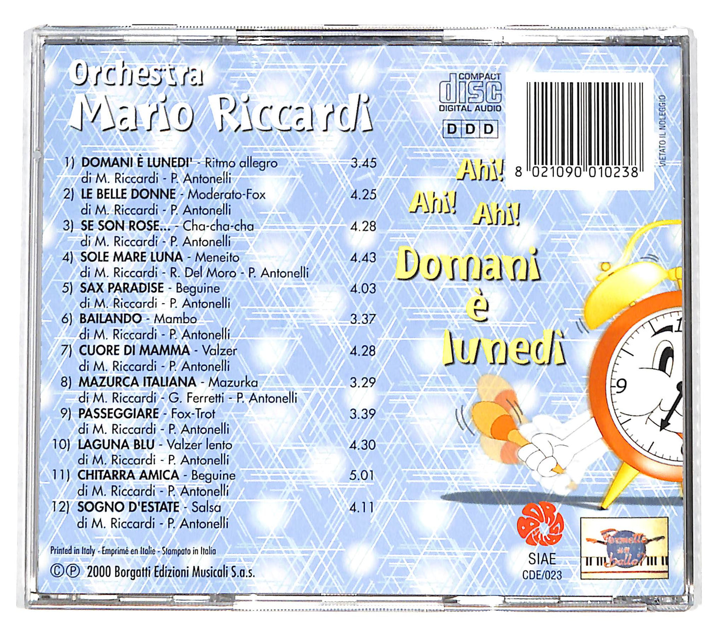 EBOND Orchestra Mario Riccardi - Domani e lunedi CD CD139120