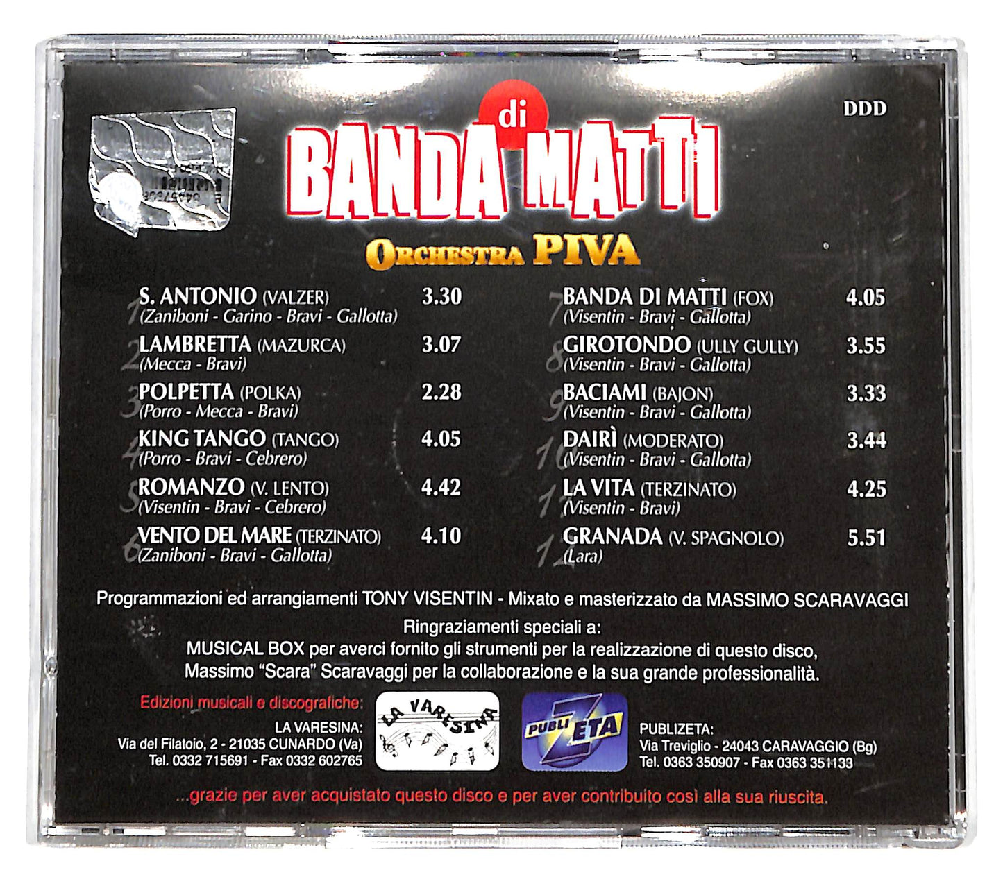 EBOND Orchestra Piva - Banda di Matti CD CD139136
