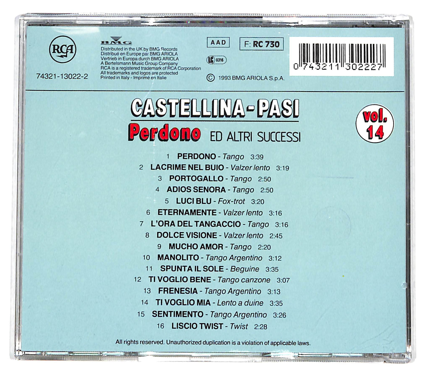 EBOND Castellina - Pasi - Perdono ed altri successi vol.14 CD CD139145