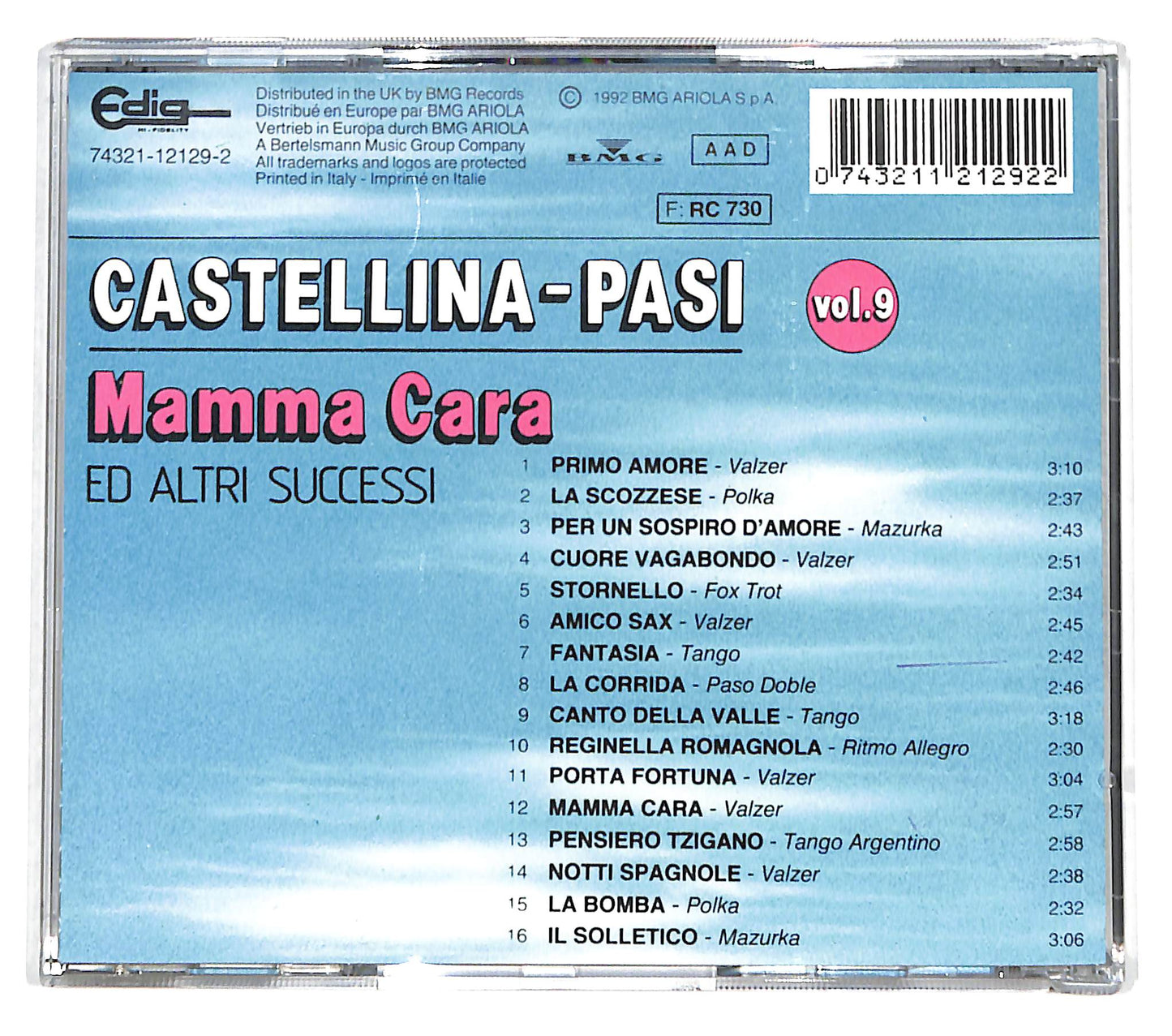 EBOND Castellina - Pasi - Mamma Cara ed altri successi vol.9 CD CD139153