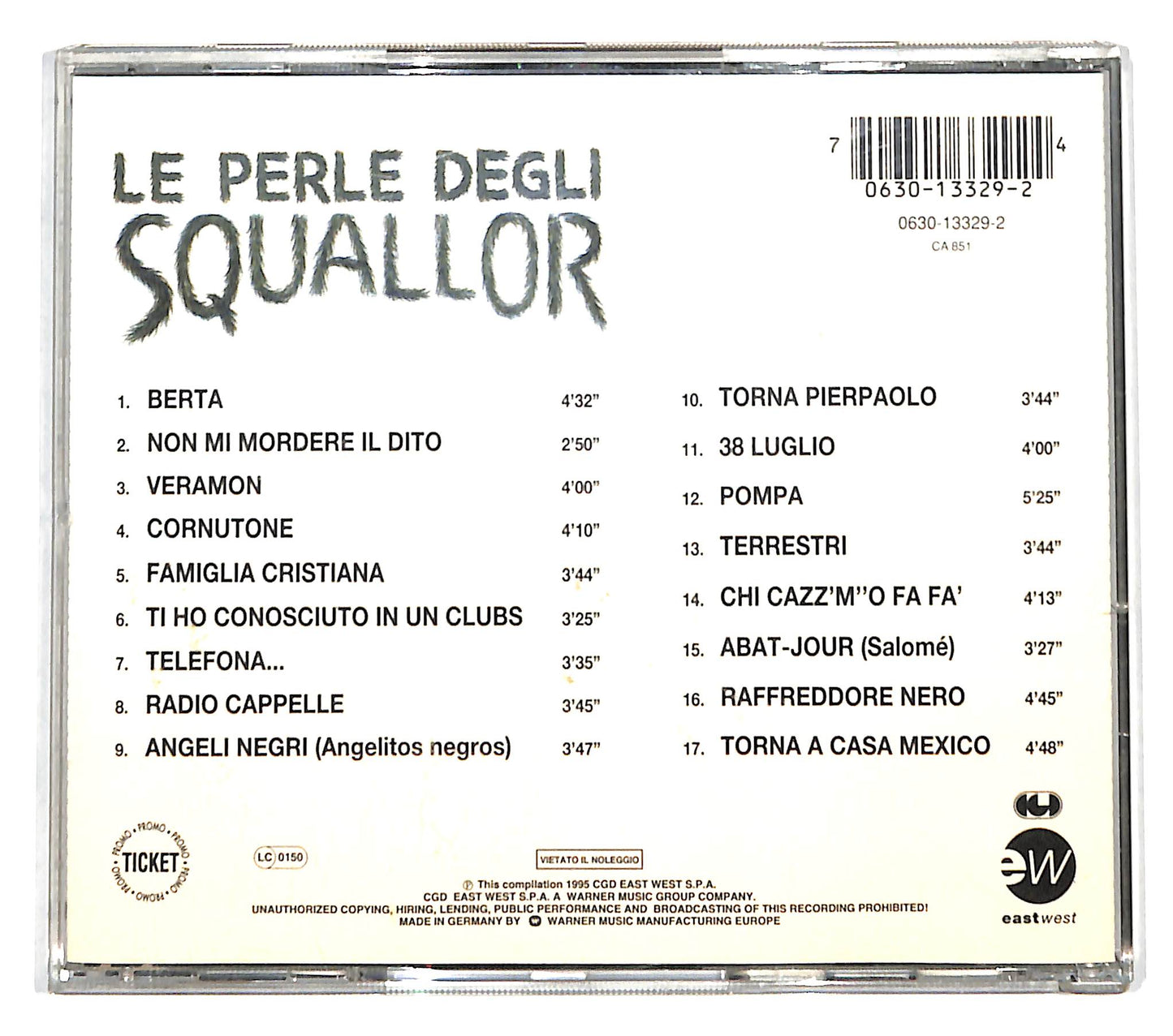 EBOND Squallor - Le Perle Degli Squallor CD CD139207