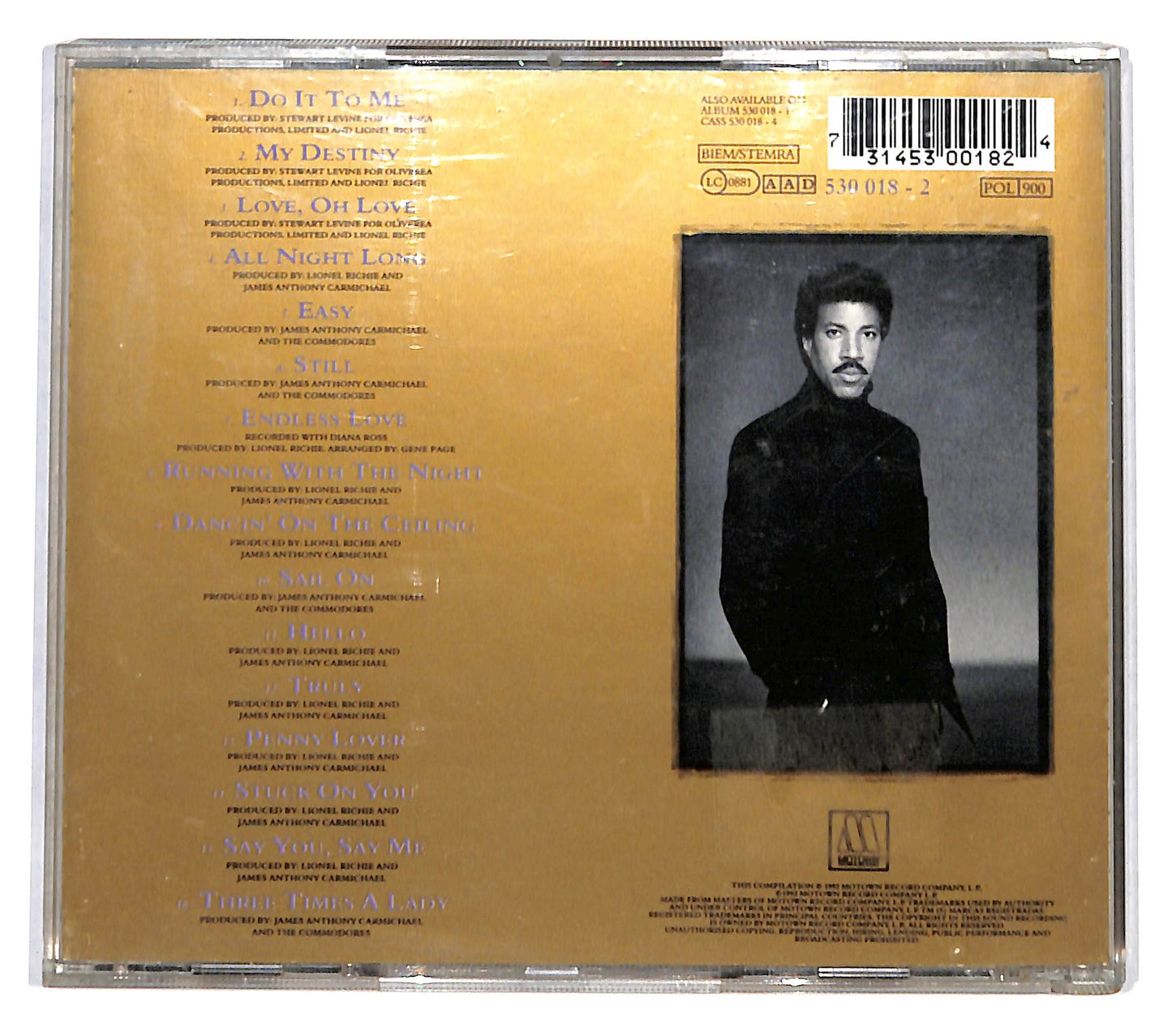 EBOND Lionel Richie - Back To Front CD CD139255