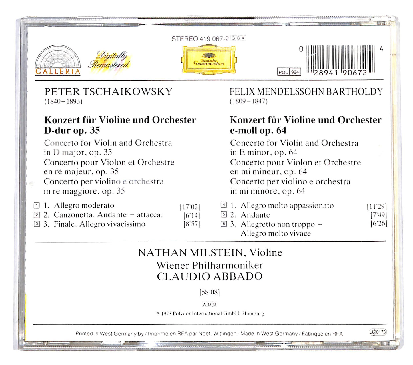 EBOND Tschaikowsky - Violinkonzerte CD CD139308