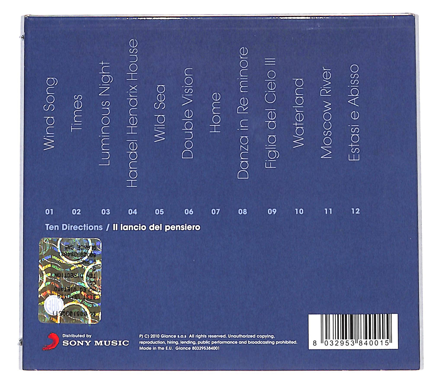EBOND Roberto Cacciapaglia - Ten Directions DIGIPACK CD CD139333