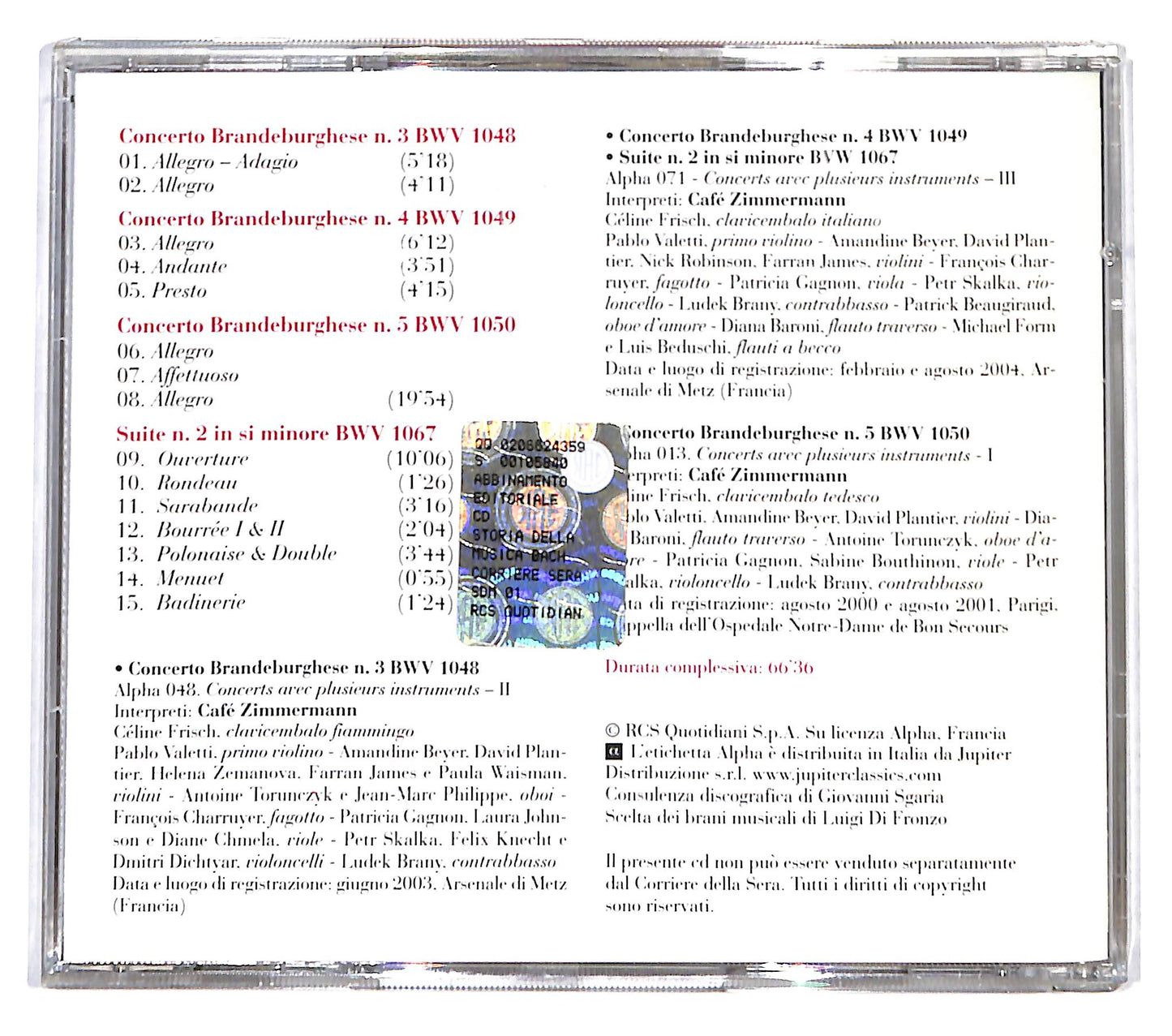 EBOND Johann Sebastian Bach - Johann Sebastian Bach CD CD139404