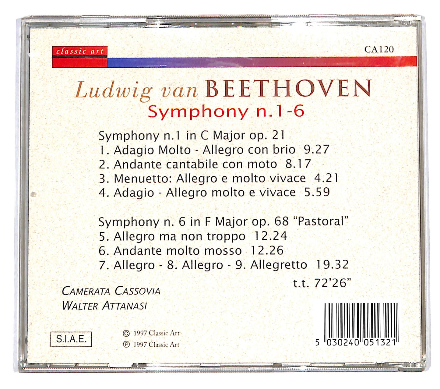 EBOND Ludwig Van Beethoven - Symphony N.1 - N.6 CD CD139406