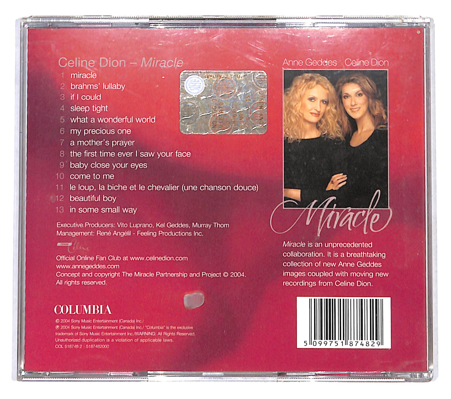 EBOND Celine Dion & Anne Geddes - Miracle CD CD139417