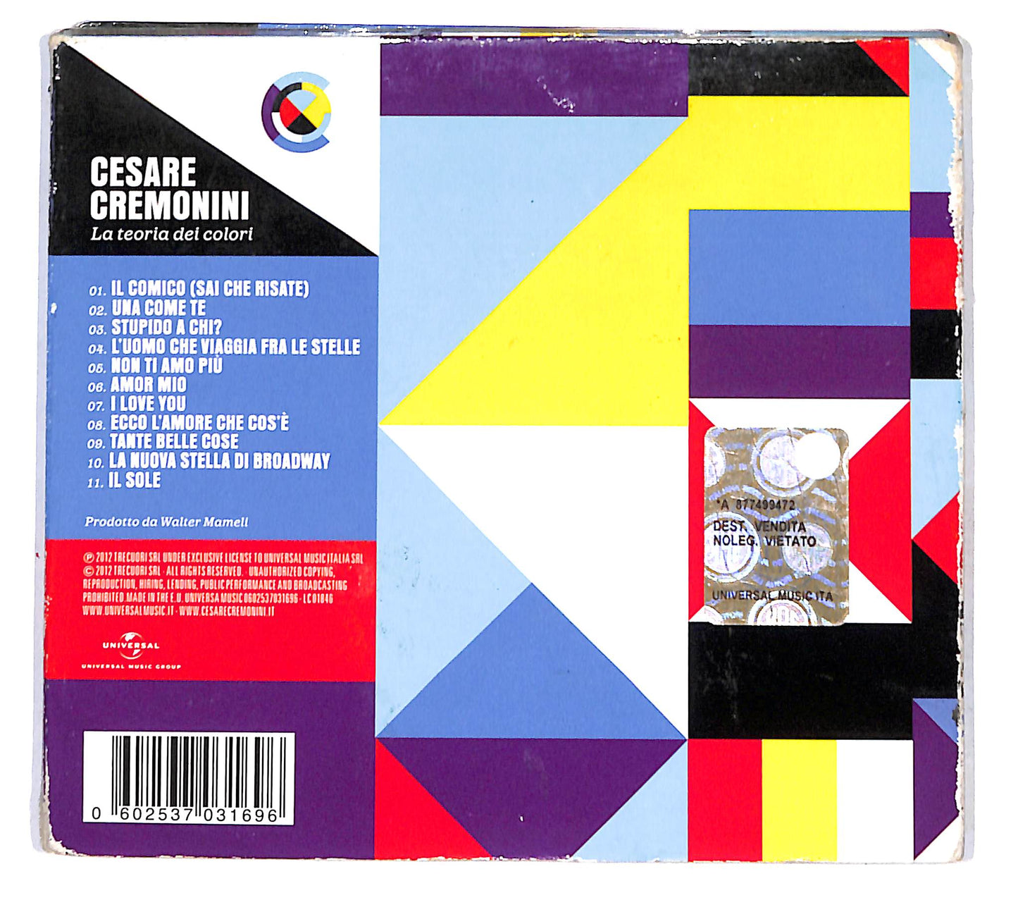 EBOND Cesare Cremonini - La Teoria Dei Colori DIGIPACK CD CD139419