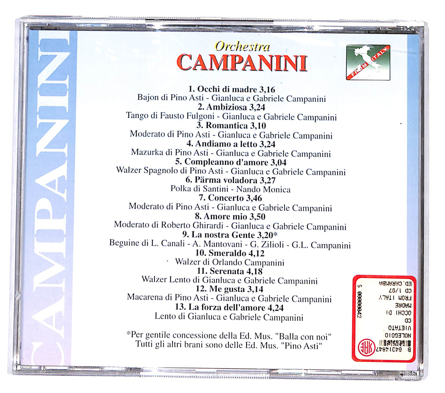 EBOND Orchestra Campanini - Occhi di Madre CD CD139434