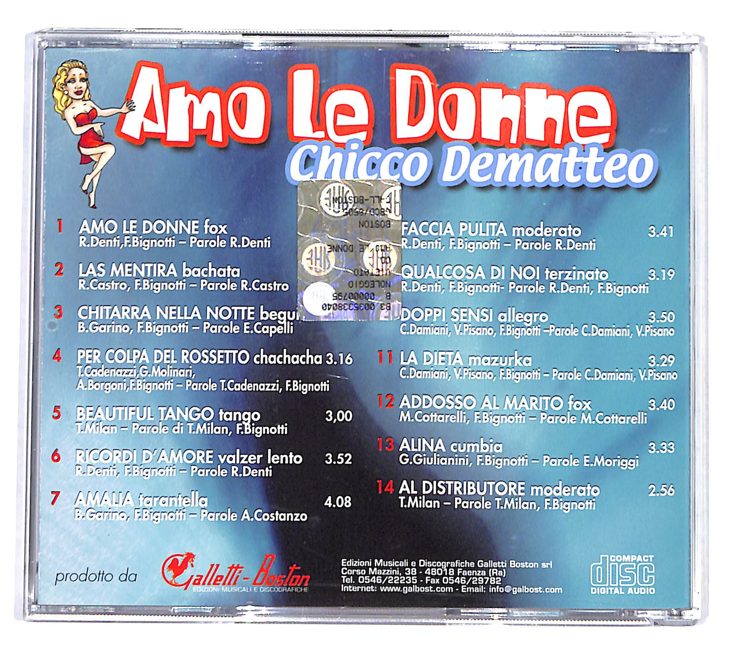 EBOND Chicco Dematteo - Amo Le Donne CD CD139442
