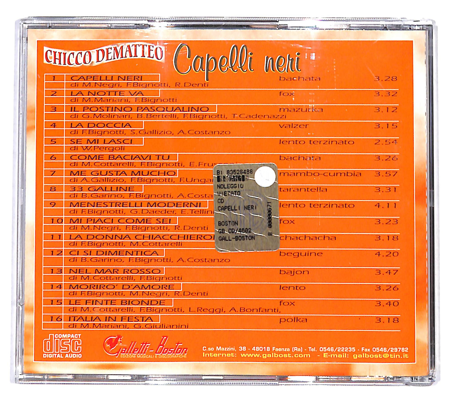 EBOND Chicco Dematteo - Capelli Neri CD CD139445