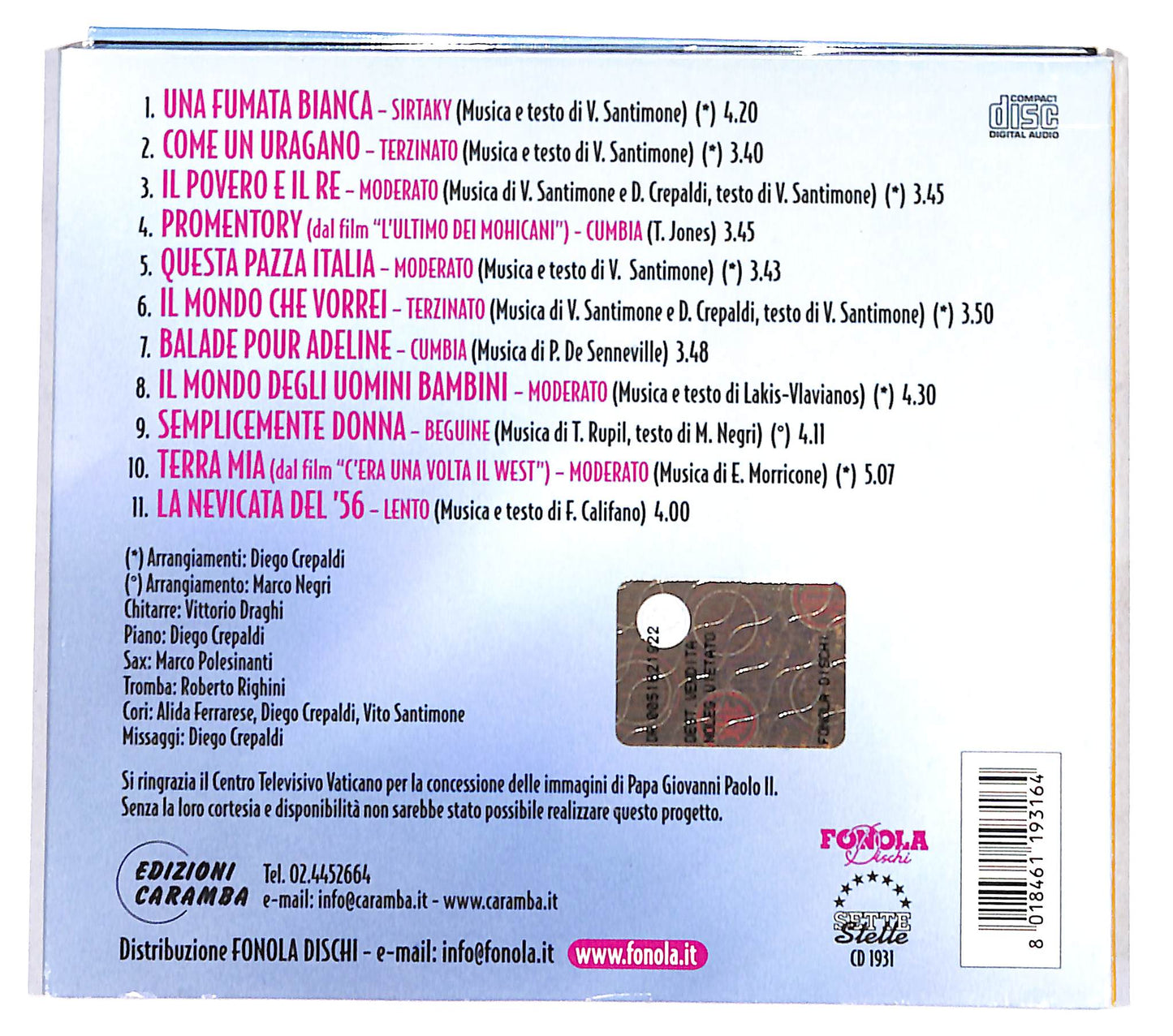 EBOND Alida Ferrarese - Una Fumata Bianca +dvd CD CD139504