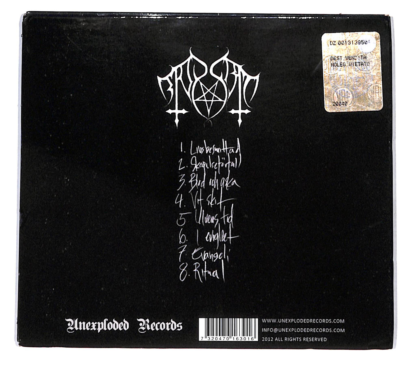 EBOND Blodsrit - Diktat Deliberi DIGIPACK CD CD139523