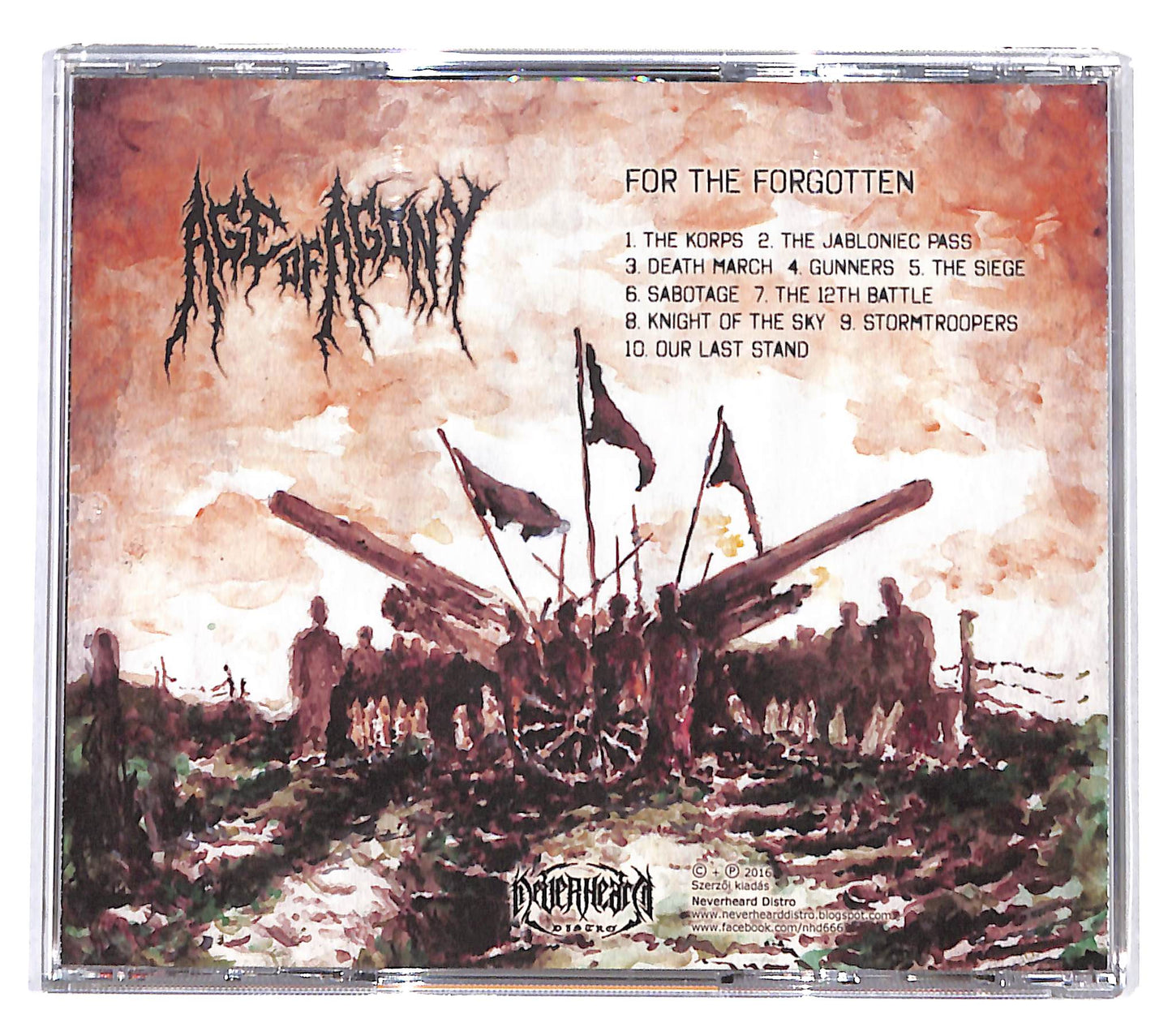 EBOND Age Of Agony - For The Forgotten CD CD139538