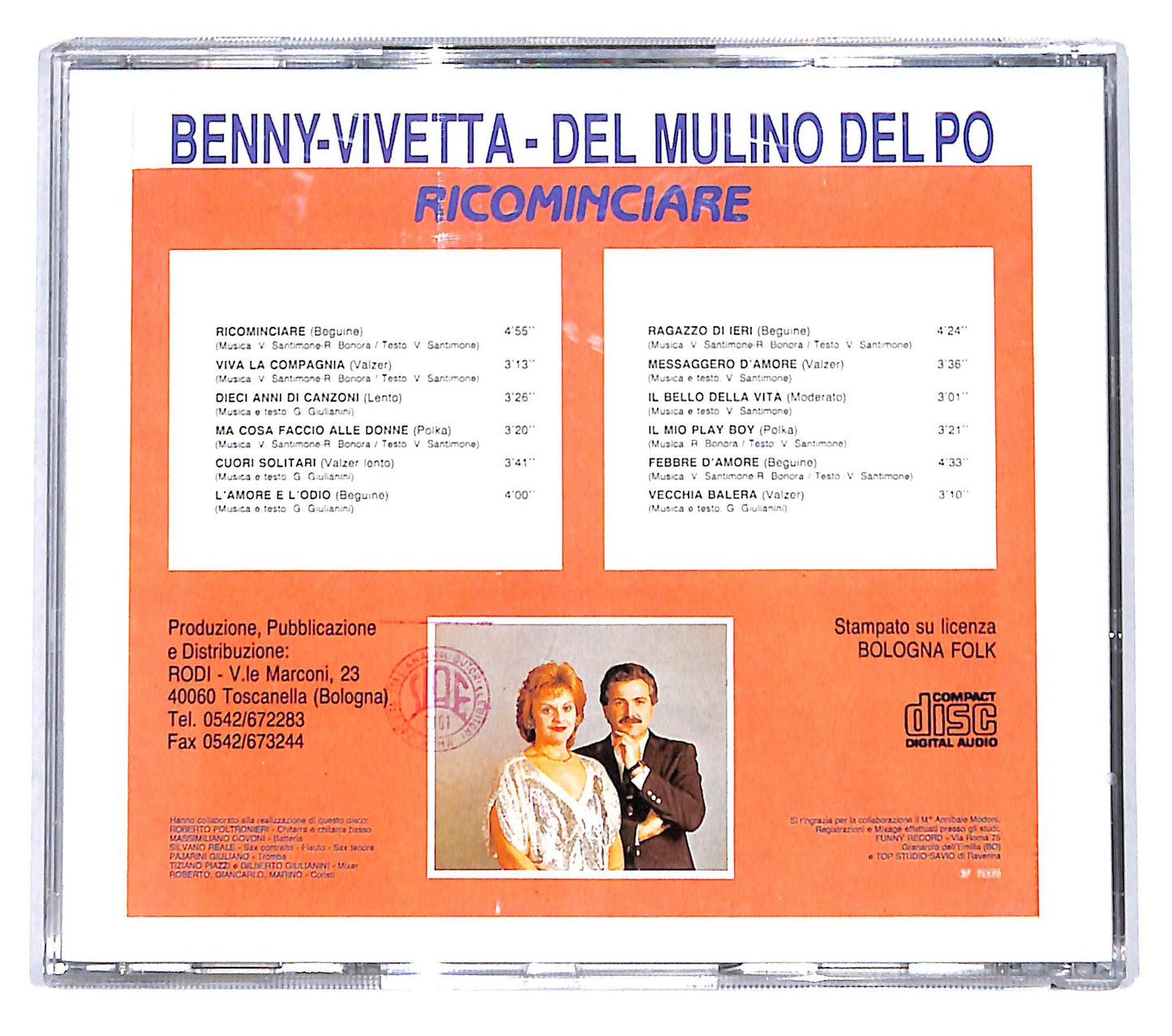EBOND Benny - Vivetta del Mulino del Po - Ricominciare CD CD139628