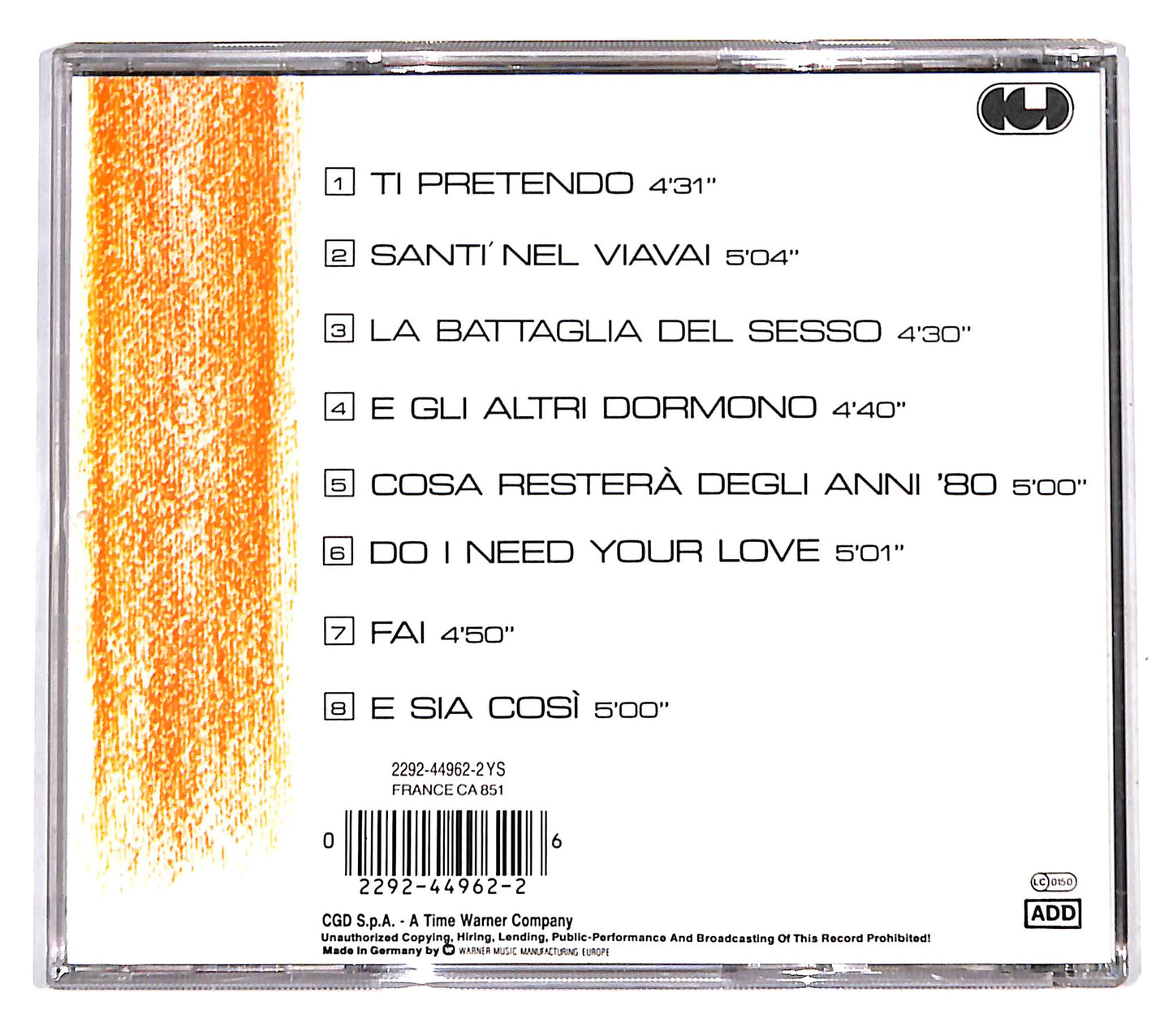 EBOND RAF - Cosa Restera... CD CD139761