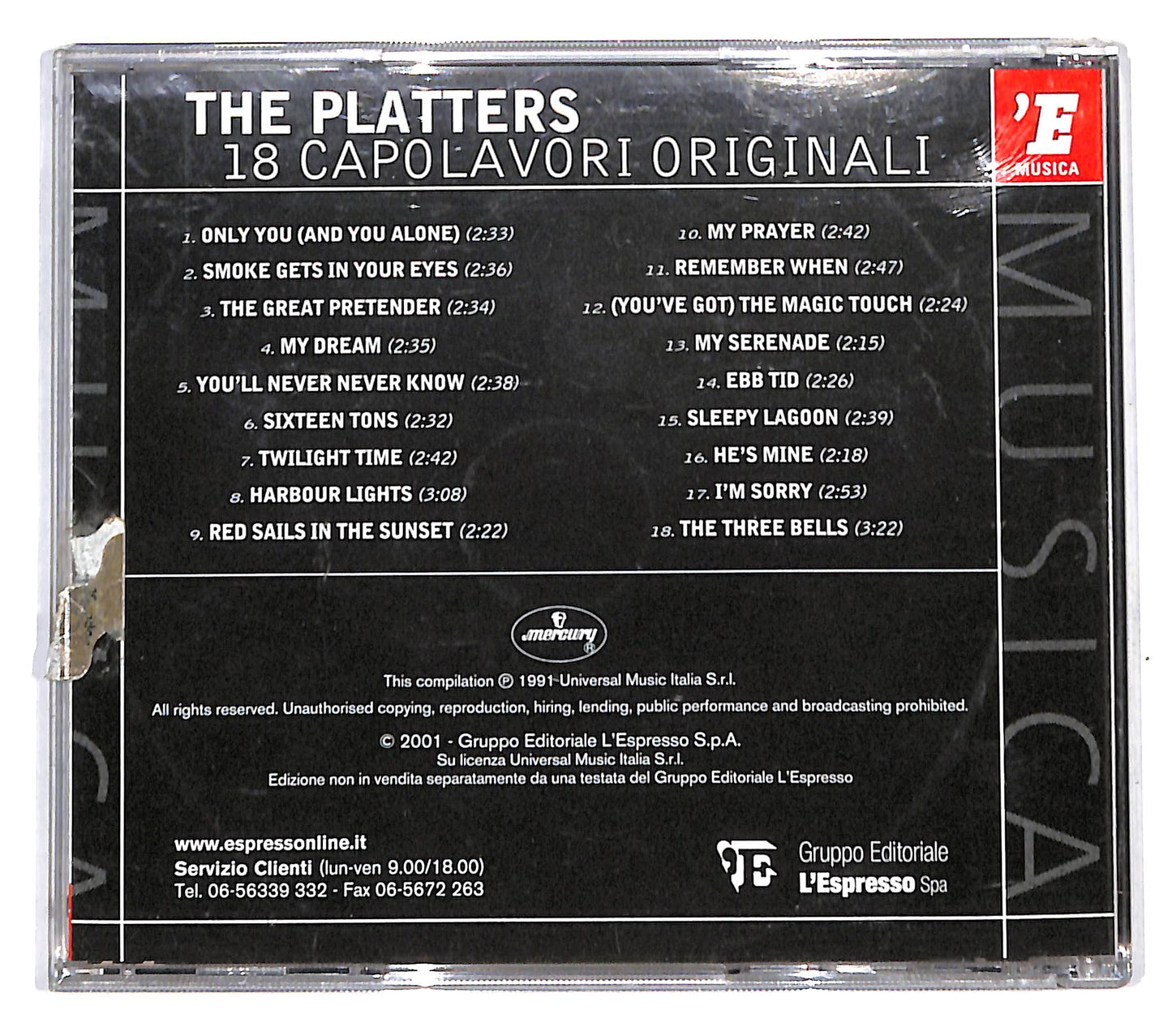 EBOND The Platters - 18 Capolavori Originali EDITORIALE CD CD139915