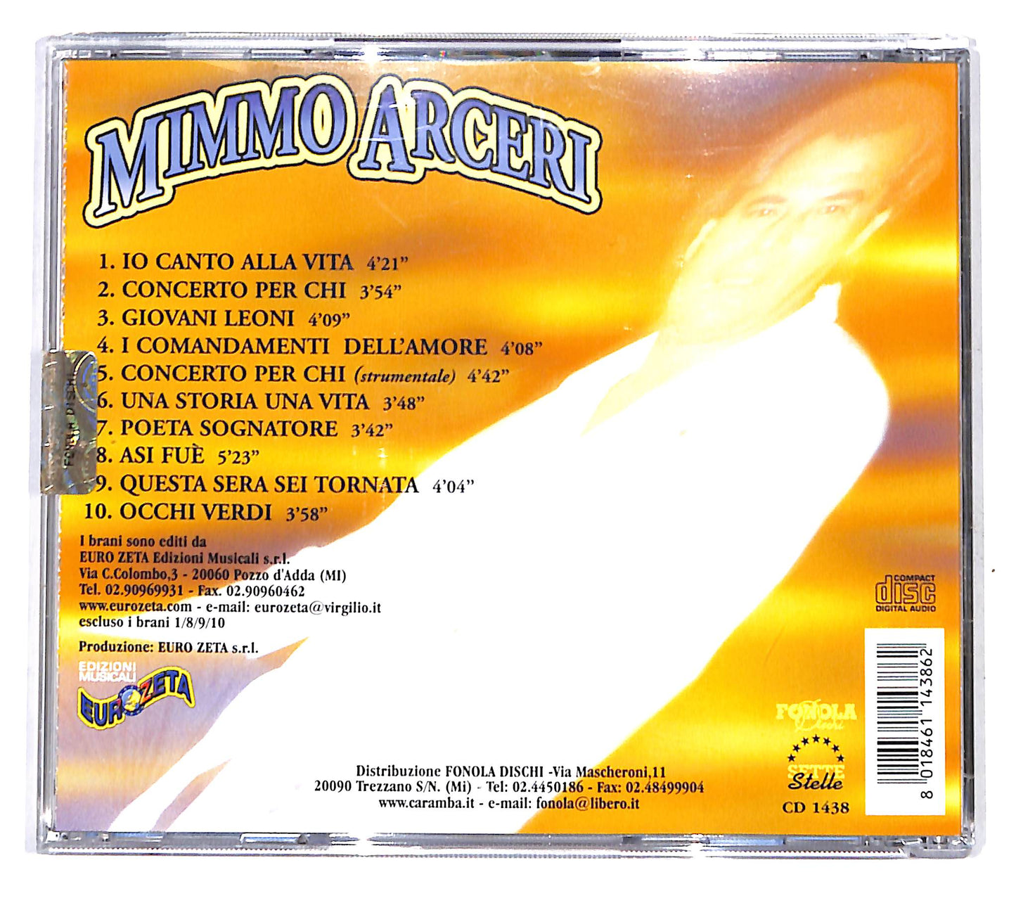 EBOND Mimmo Arceri - Io Canto Alla Vita CD CD139933