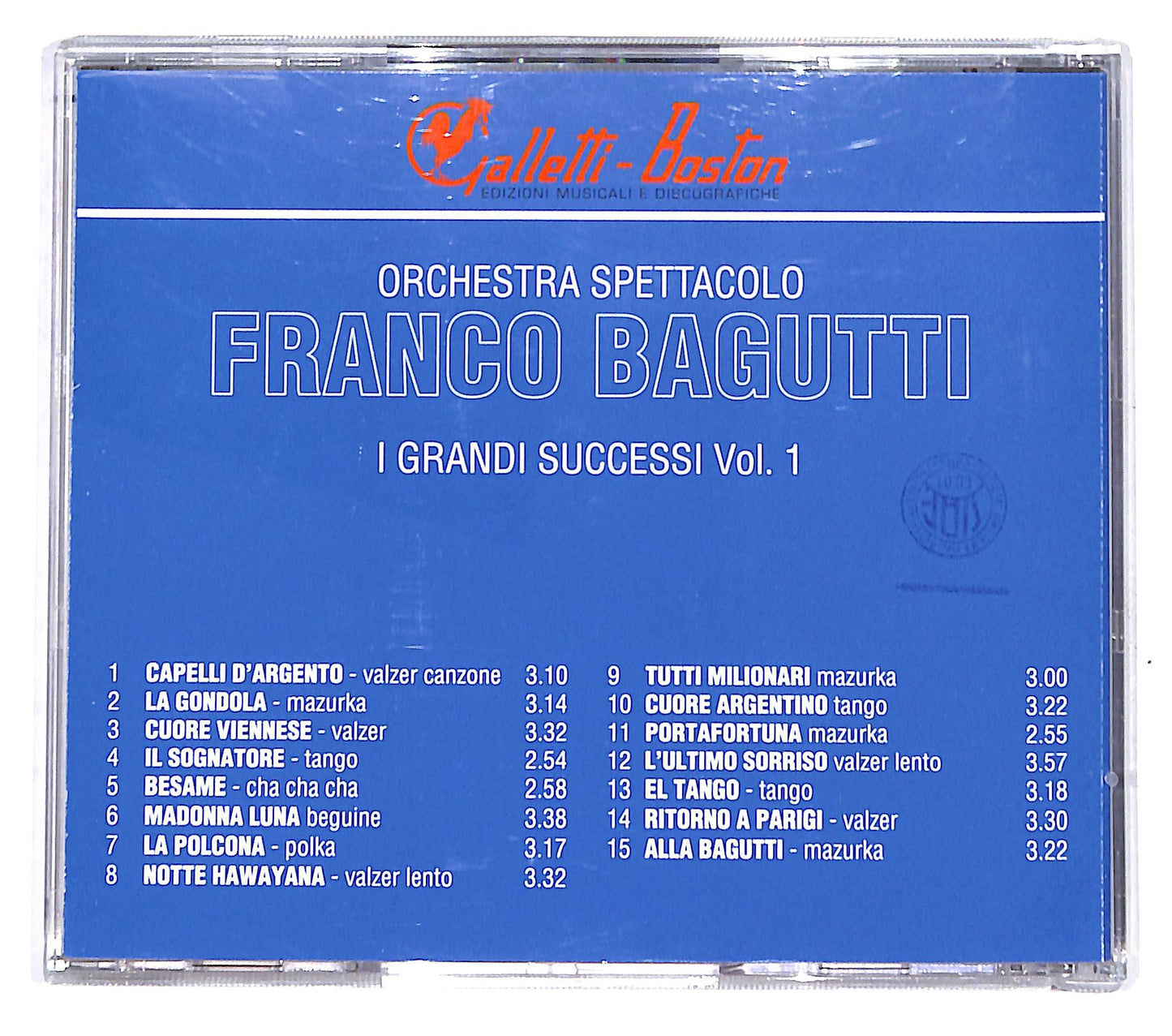 EBOND Orchestra Spettacolo Franco Bagutti - I Grandi Successi Vol.1 CD CD139938