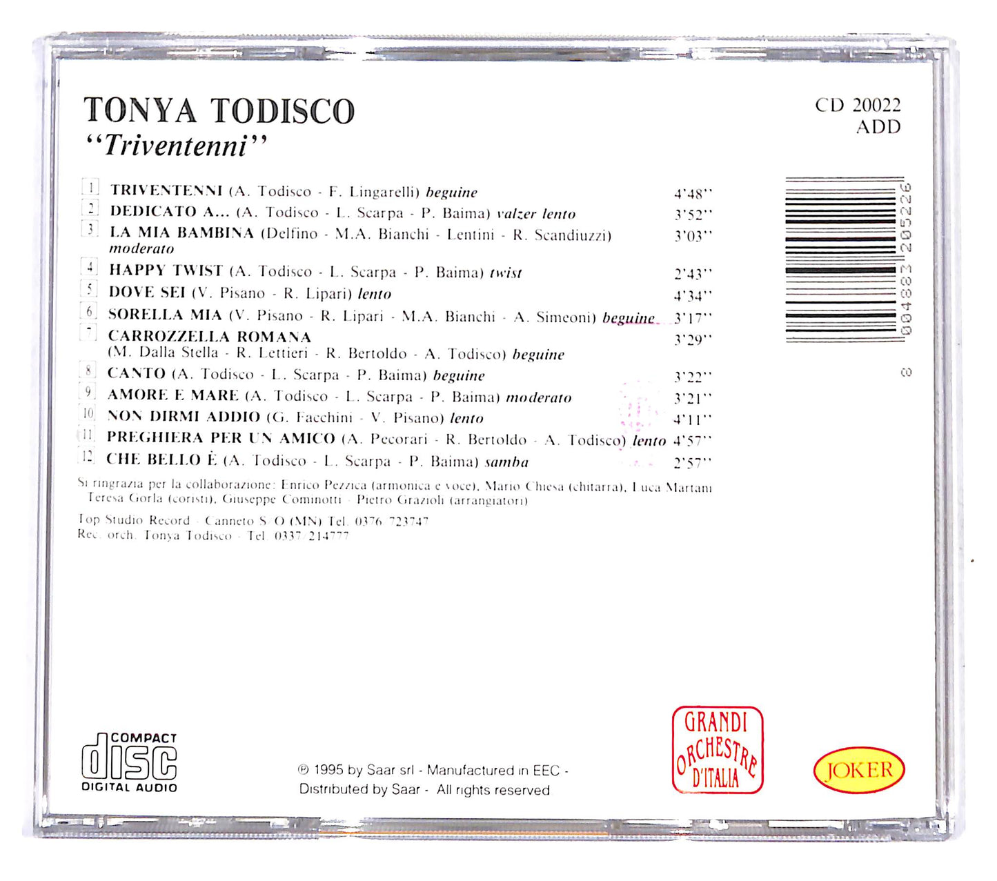 EBOND Tonya Todisco - Triventenni CD CD139942