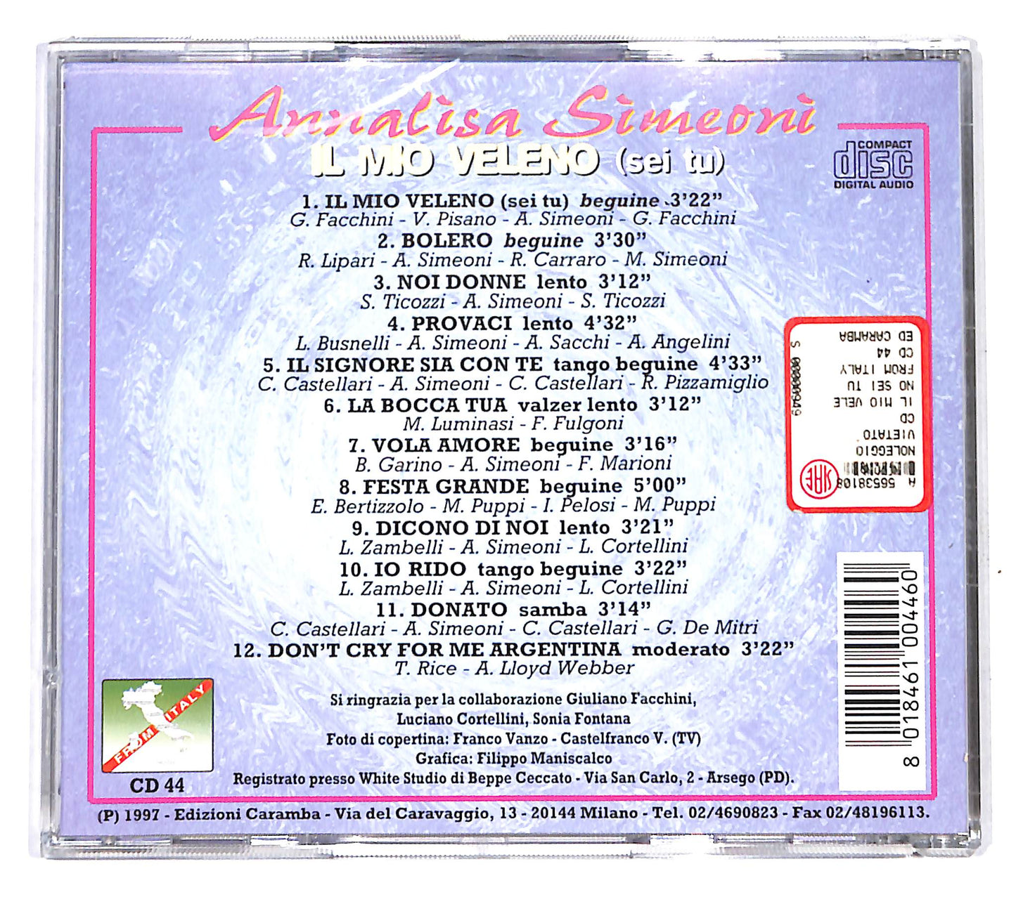 EBOND Annalisa Simeoni - Il Mio Veleno (Sei Tu) CD CD140003
