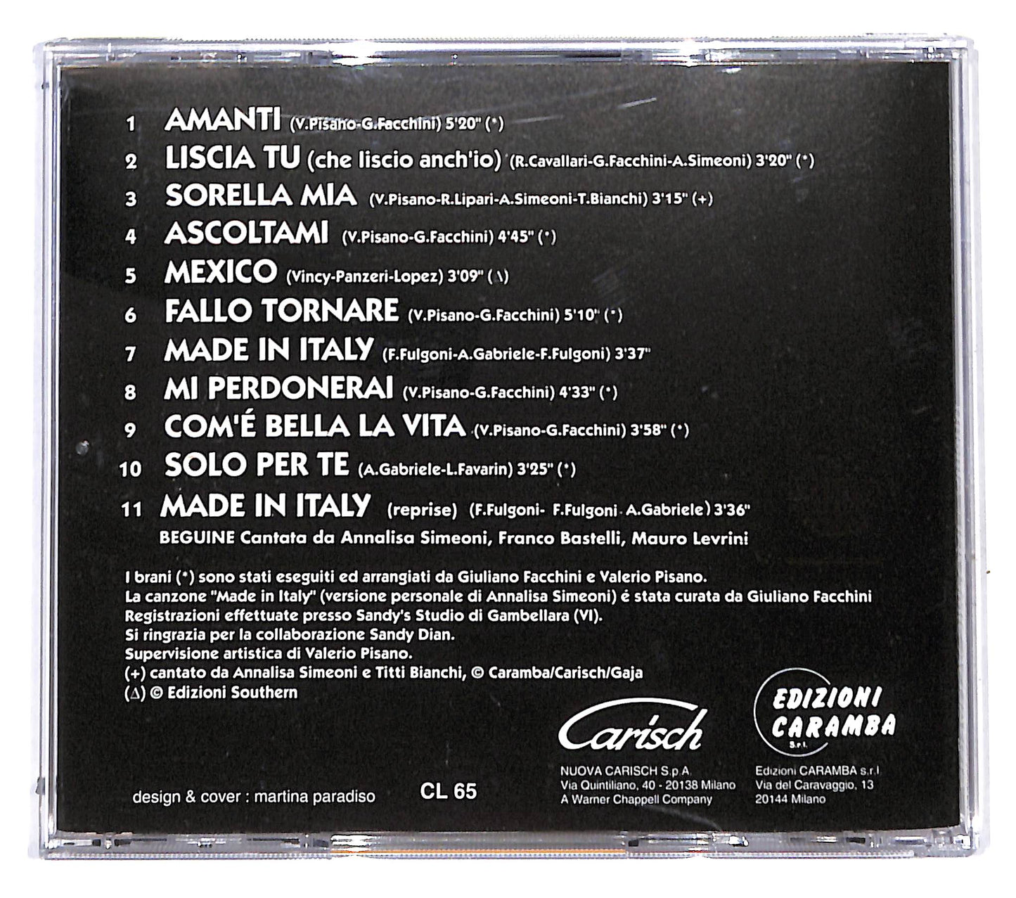 EBOND Annalisa Simeoni - Amanti CD CD140004