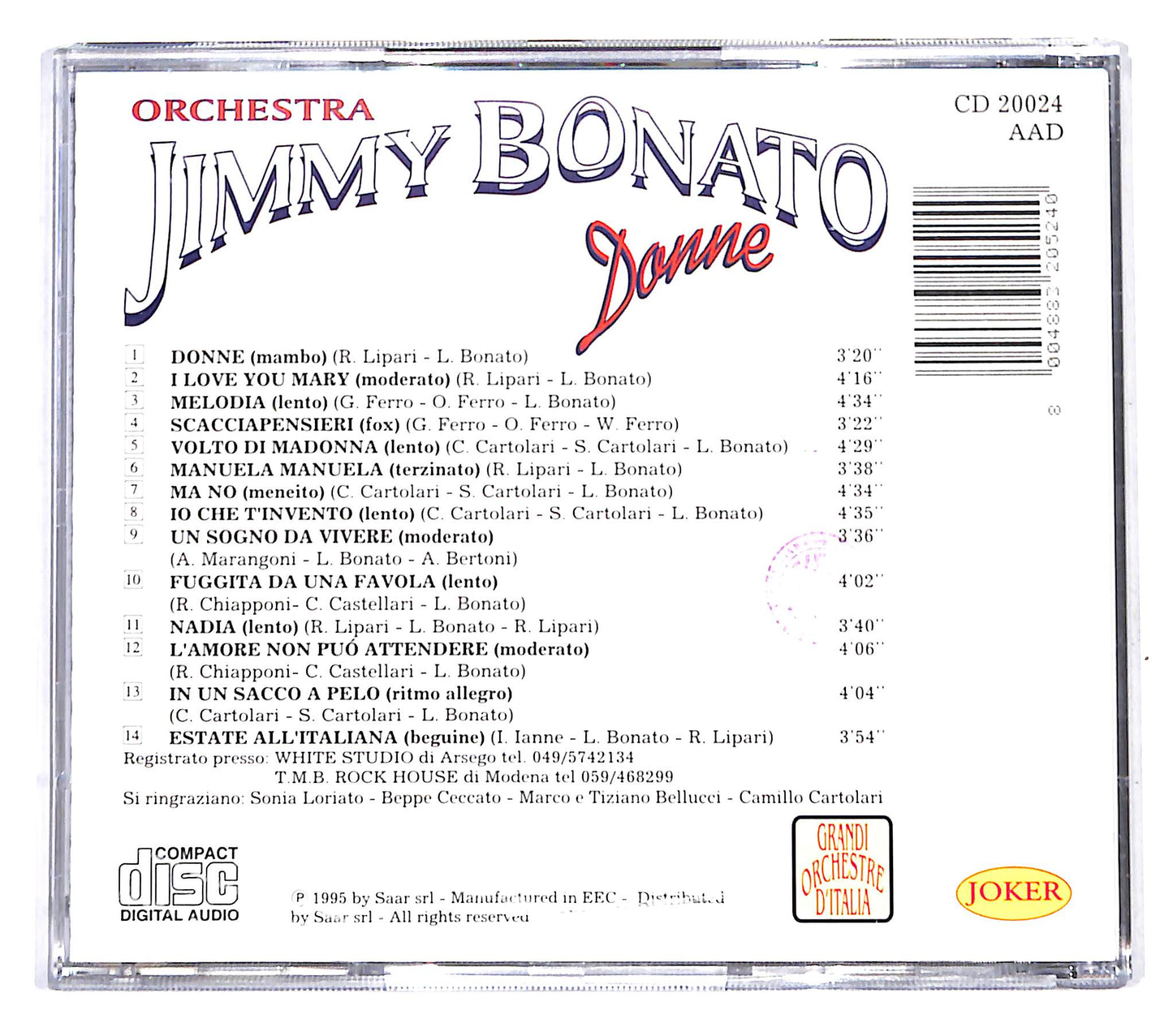 EBOND Orchestra Jimmy Bonato - Donne CD CD140032