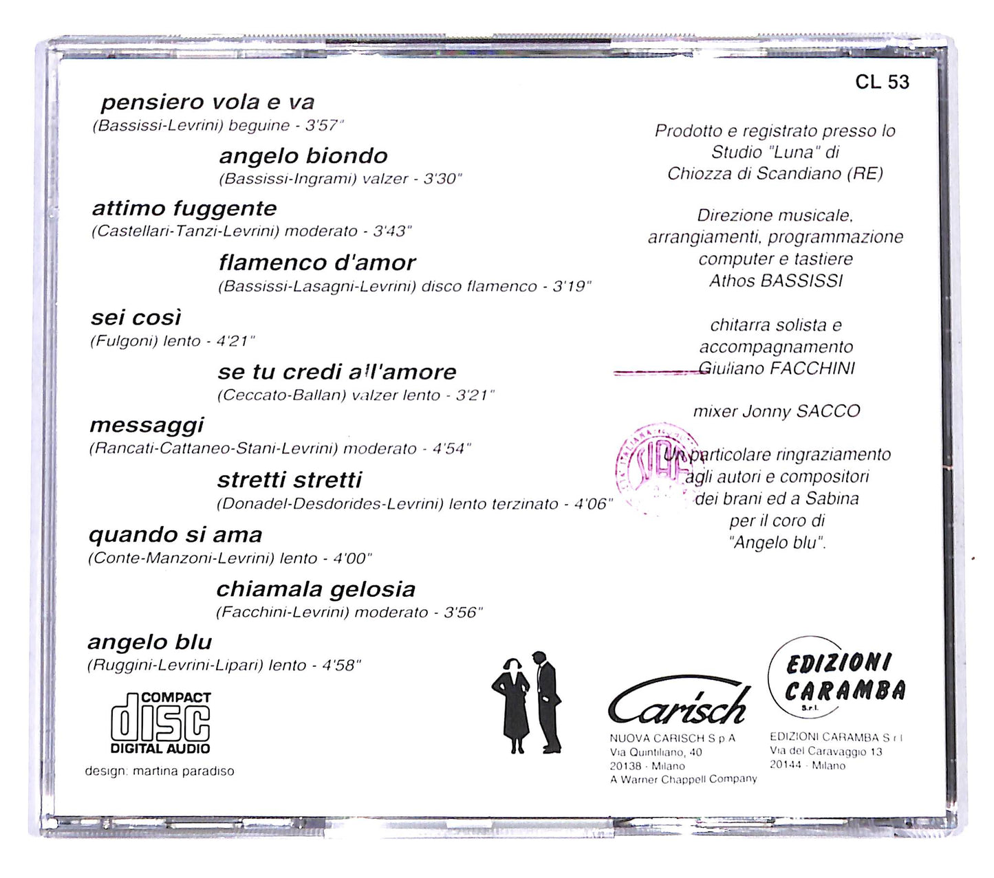 EBOND Mauro Levrini - Messaggero D'Amore CD CD140047