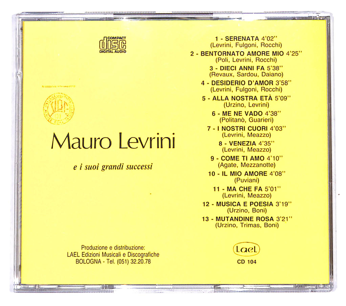 EBOND Mauro Levrini - E I Suoi Piu Grandi Successi CD CD140048