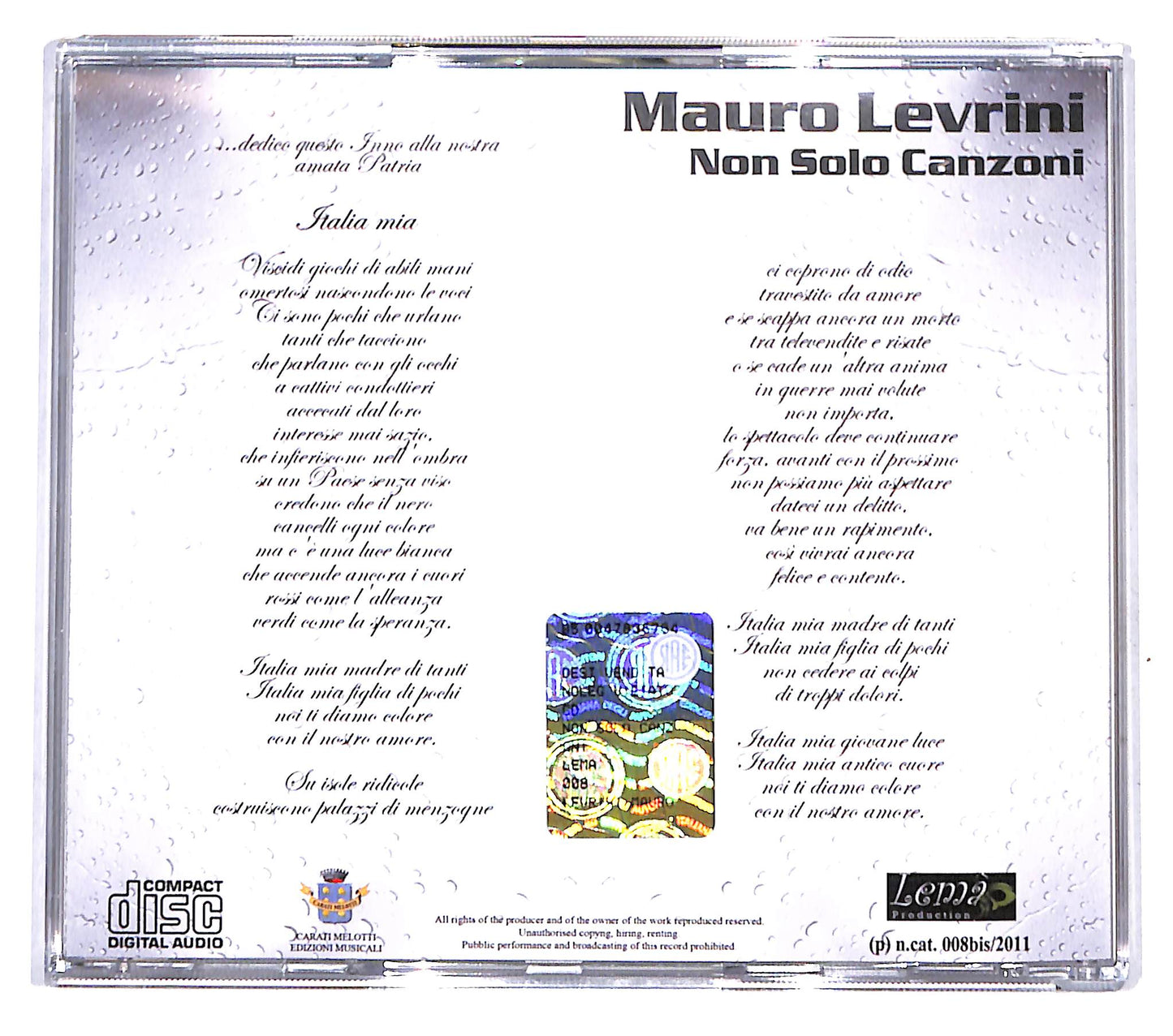 EBOND Mauro Levrini - Non solo canzoni CD CD140050