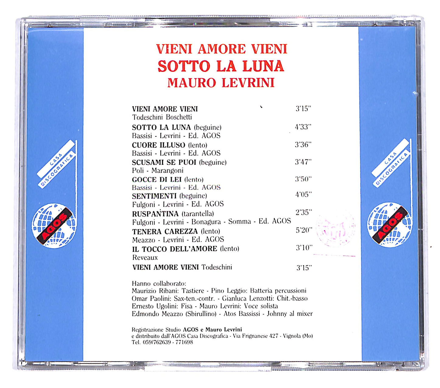 EBOND Mauro Levrini - Sotto La Luna - Vieni Amore Vieni CD CD140052